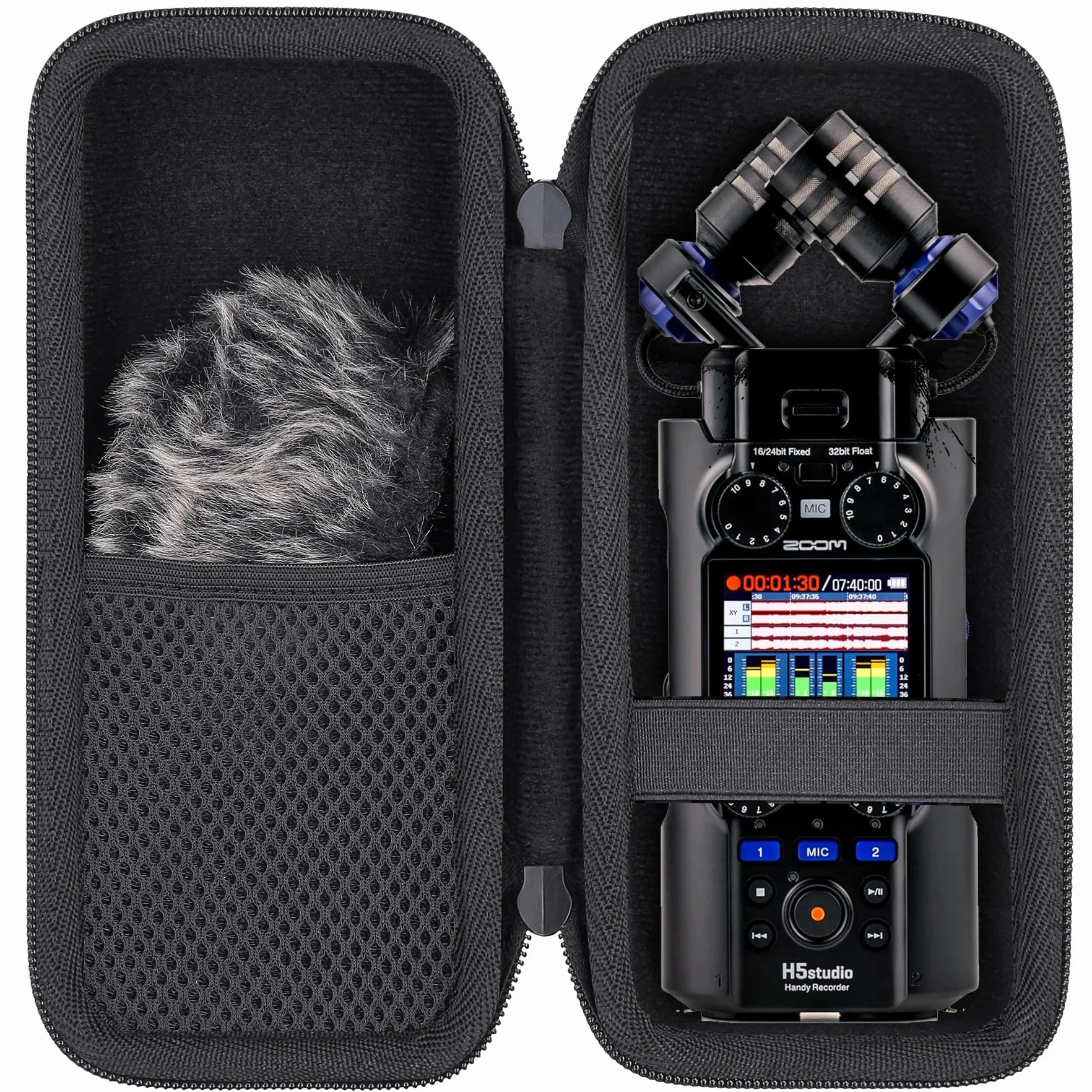 Twarde etui podróżne Zoom H6essential H4essential H1essential Aenllosi, Czarny