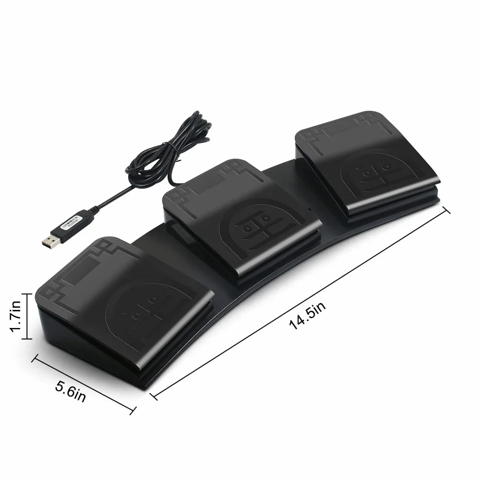 Pedał nożny PC USB potrójny przełącznik nożny programowalny klawisz klawiaturowy komputerowy dostosowany klucz kombinowany jeden klawisz ruch do gier wideo biuro kontrola sprzętu HID (przełącznik mechaniczny)