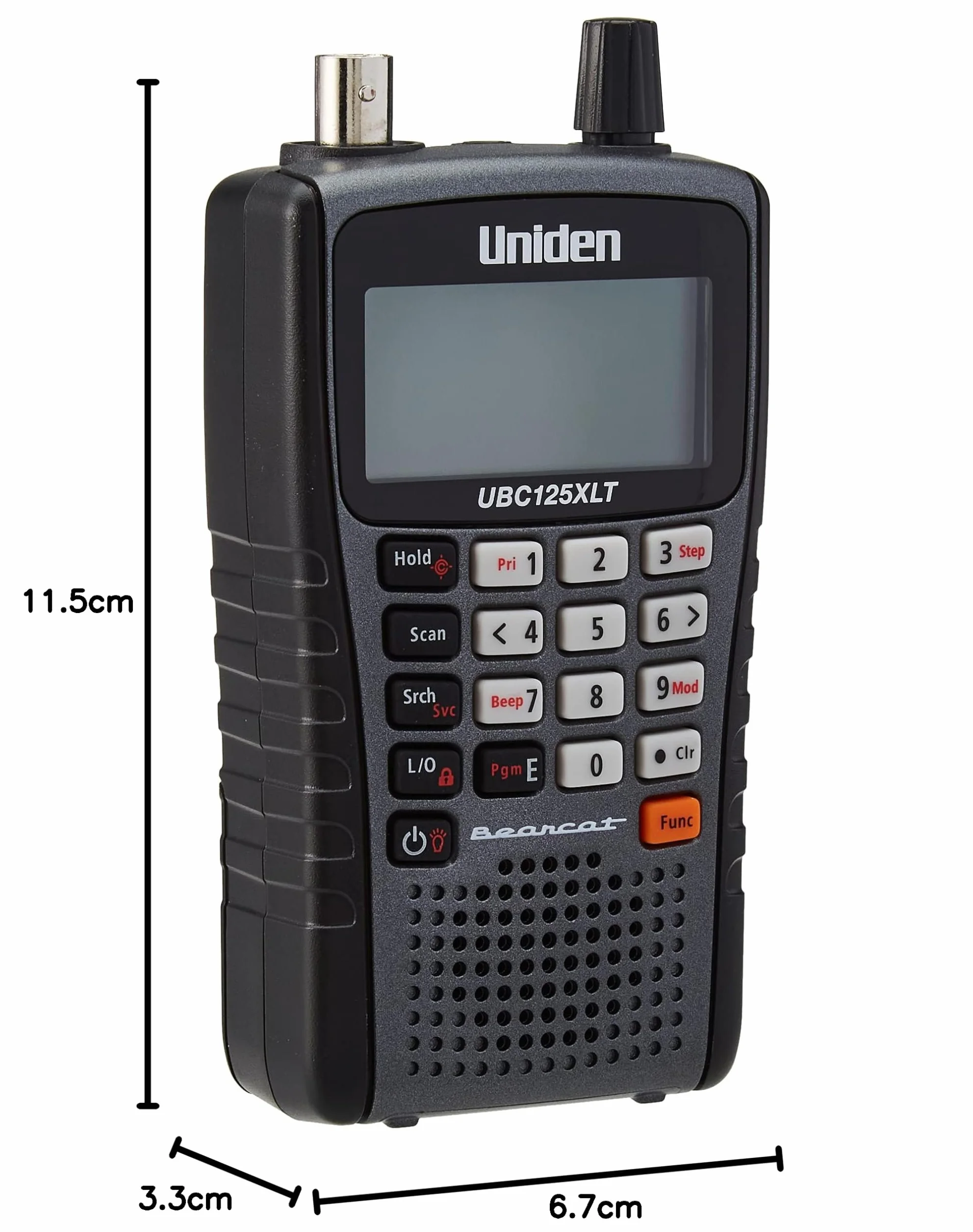 Uniden UBC-125XLT Skaner Ręczny, Czarny, Rozmiar Uniwersalny