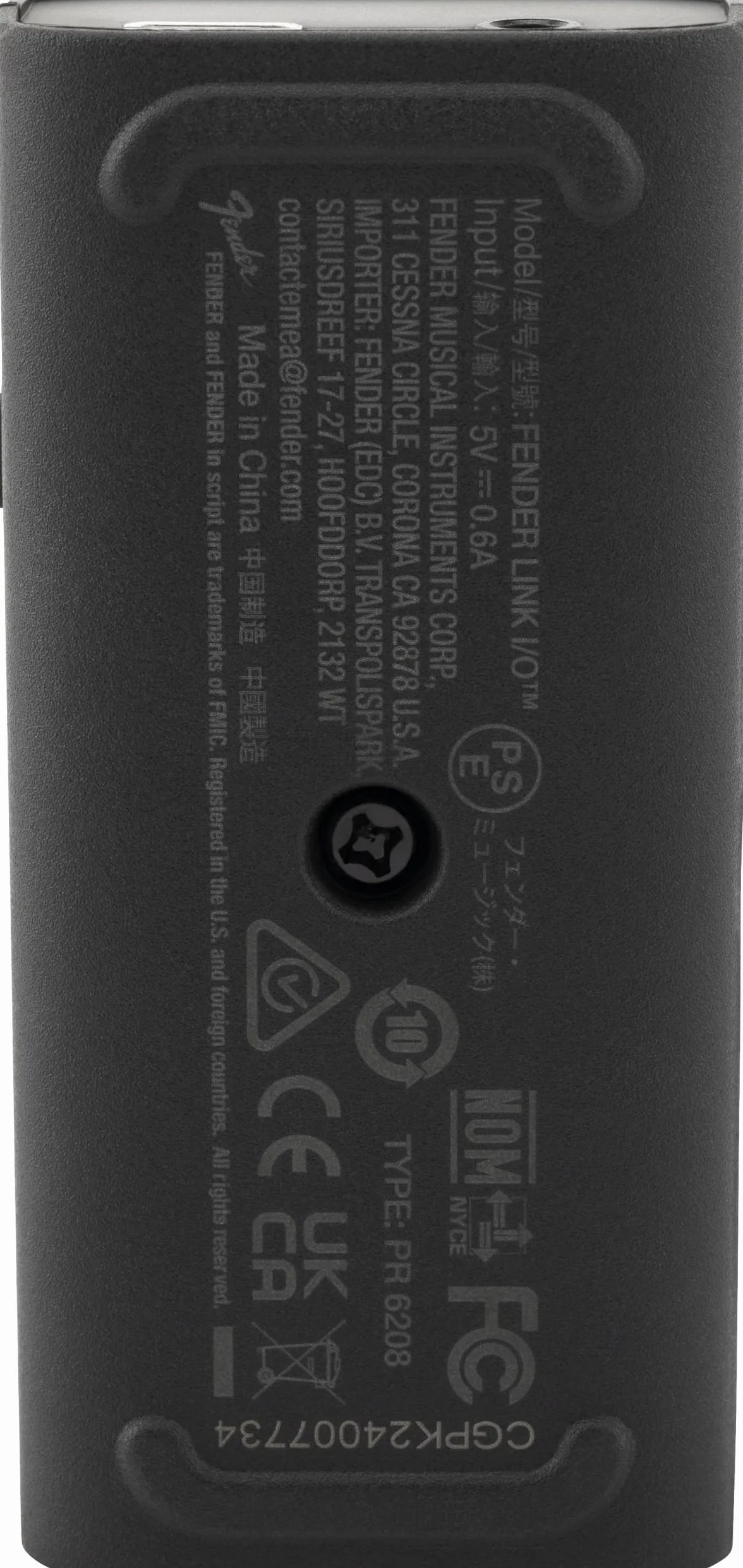 Fender Przenośny interfejs audio USB-C I/O, odpowiedni do gitary elektrycznej, mieści się w kieszeni, zapewnia nieskazitelne, dwukierunkowe połączenie audio przez USB