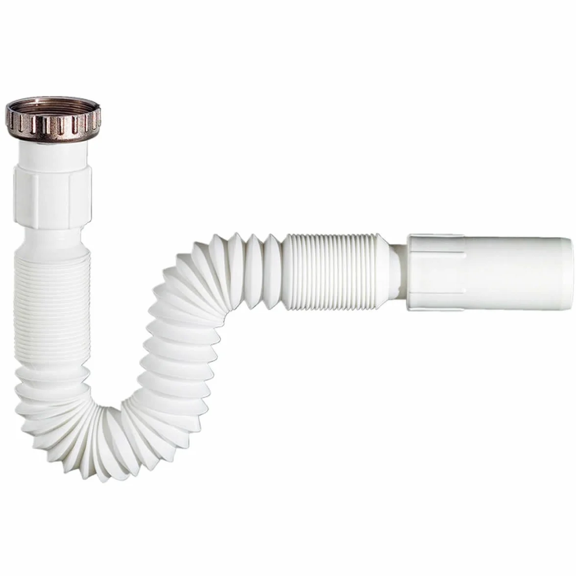 Vigor Rura Odpływowa do Zlewozmywaka, Biała, Polipropylen, 1.32 kg, 1 szt., 40 mm