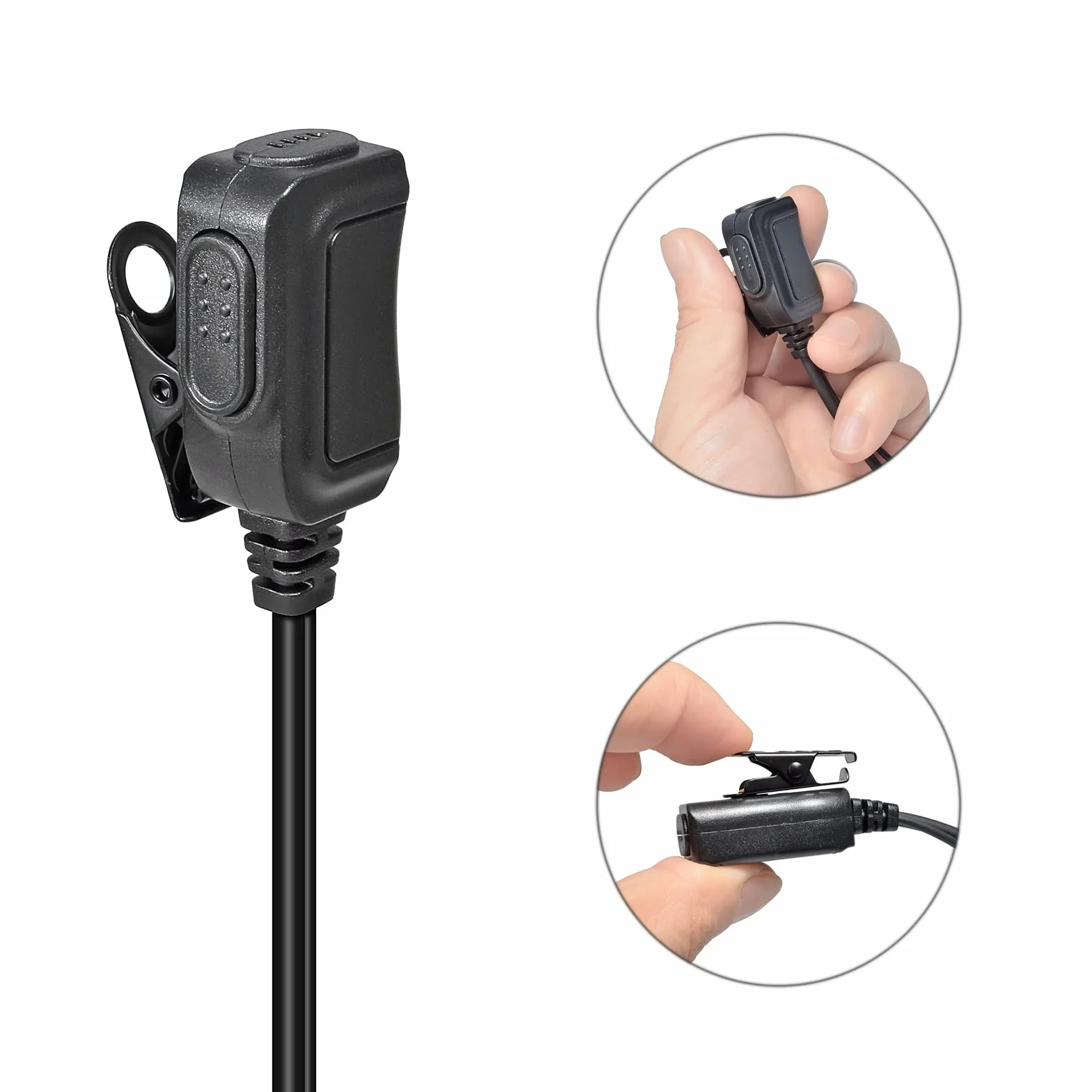 Zestaw słuchawkowy radiowy kompatybilny z Motorola TLKR-T60 T80 T82 T-92 H2O T80 Extreme T82 Extreme Walkie Talkie, lekki, kształt G z mikrofonem (czerwony, 2 szt.)