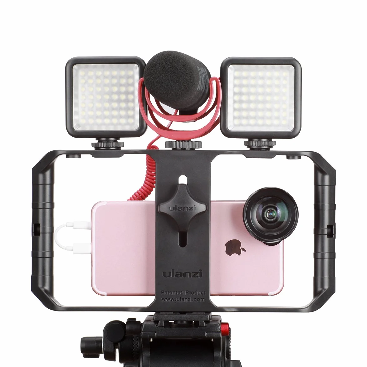 Ulanzi U Rig Pro Stabilizator Uchwyt Do Smartfonów Plus 96 Le Lampa I Mikrofon, Czarny