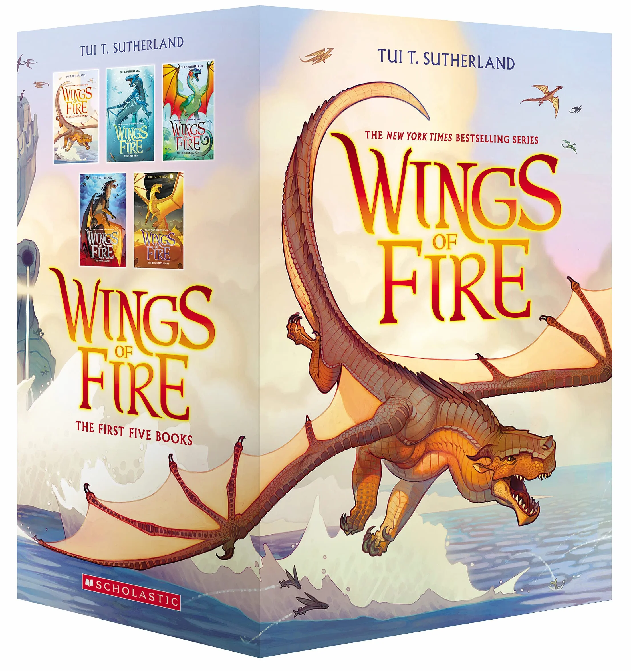 Wings of Fire Boxset, Books 1-5: The Dragonet Prophecy / The Lost Heir / The Hidden Kingdom / The Dark Secret / The Brightest Night