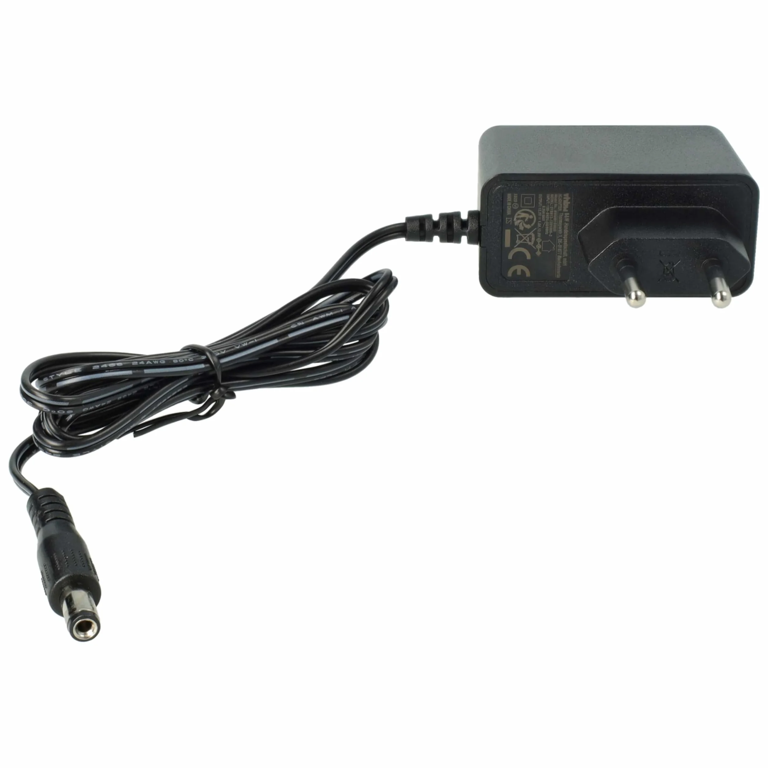 vhbw Wymienny zasilacz sieciowy do Yamaha PA-130, PA-130A, PA-3, PA-3B, PA-3C, PA-5B do przenośnego pianina cyfrowego - kabel 120 cm