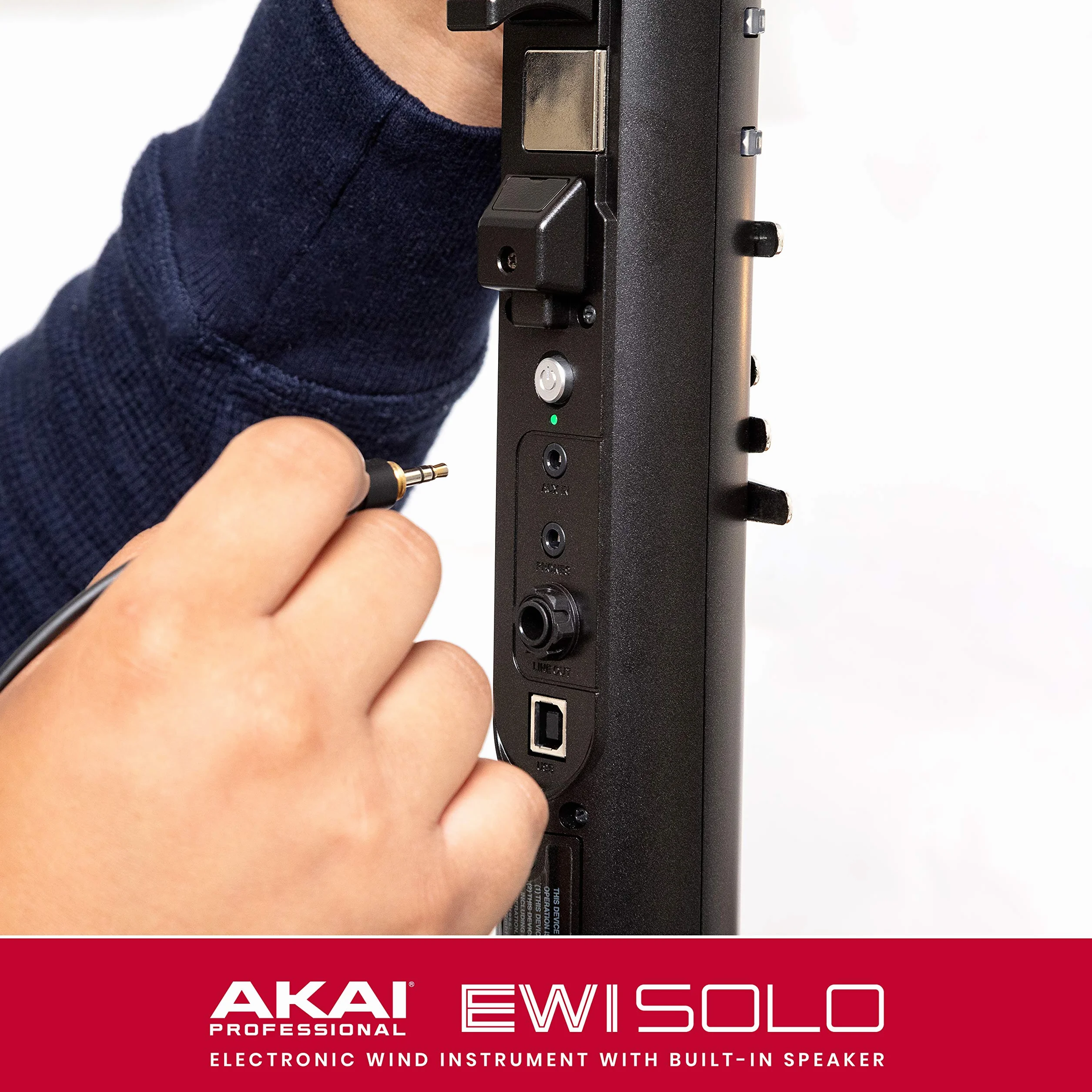 Akai Professional EWI Solo - Elektroniczny Instrument Dęty z Wbudowanym Głośnikiem, Akumulatorem, 200 Brzmieniami i Łącznością USB MIDI