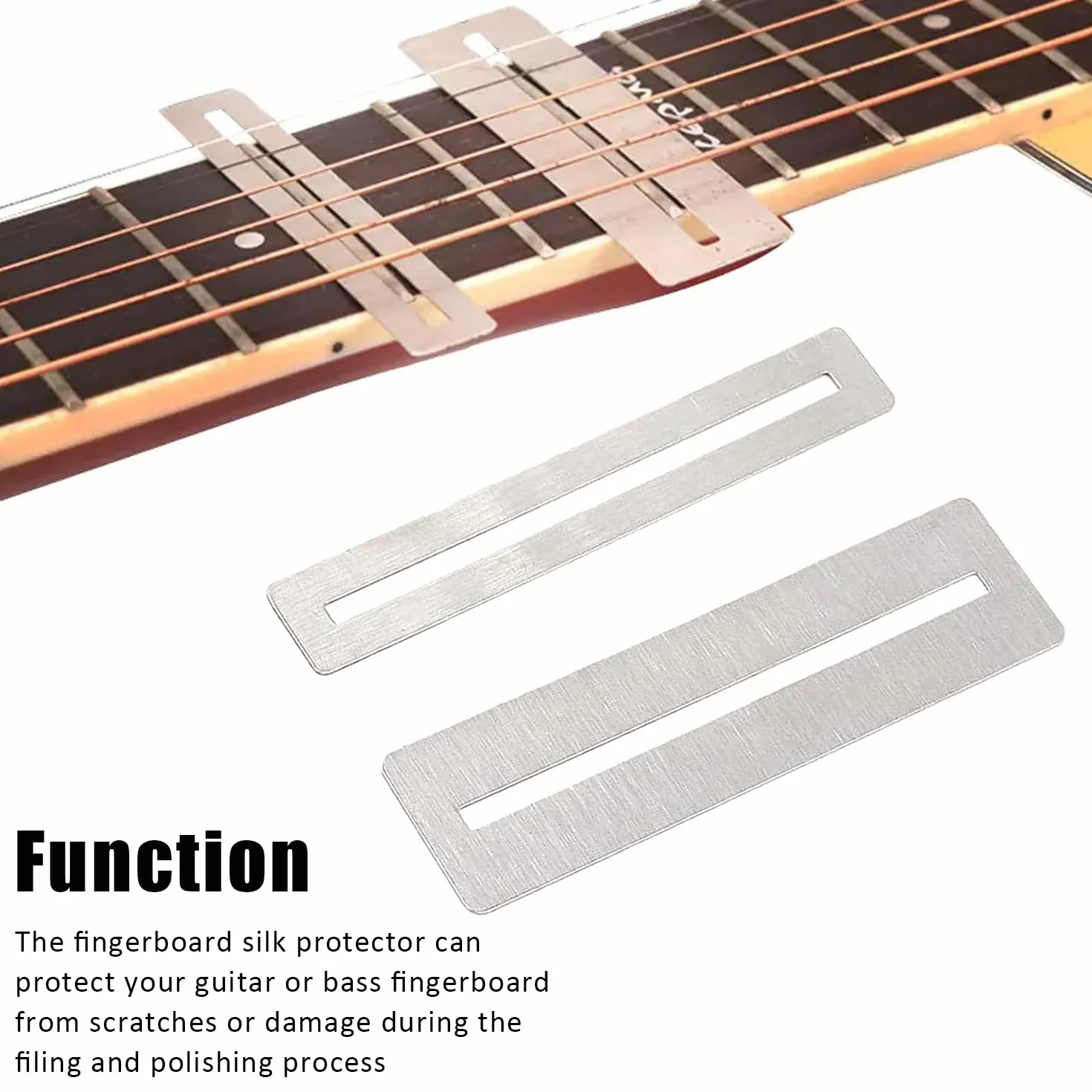 4 sztuki ochraniaczy na klawiaturę gitarową, ochraniacze na palce ze stali nierdzewnej, szlifowanie ochraniaczy klawiszy gitarowych, do wykańczania i polerowania klawiszy