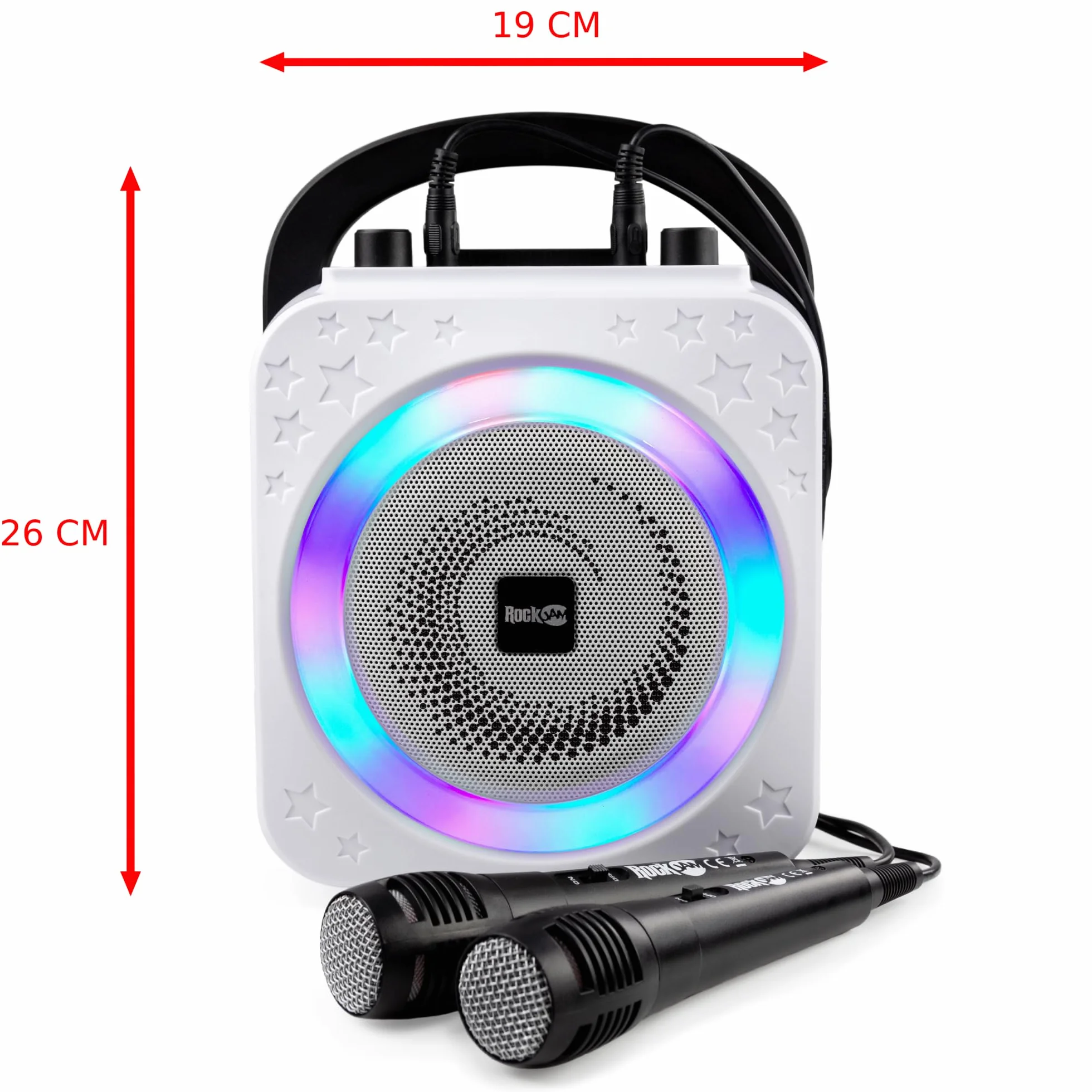 RockJam Bluetooth urządzenie do karaoke z dwoma mikrofonami