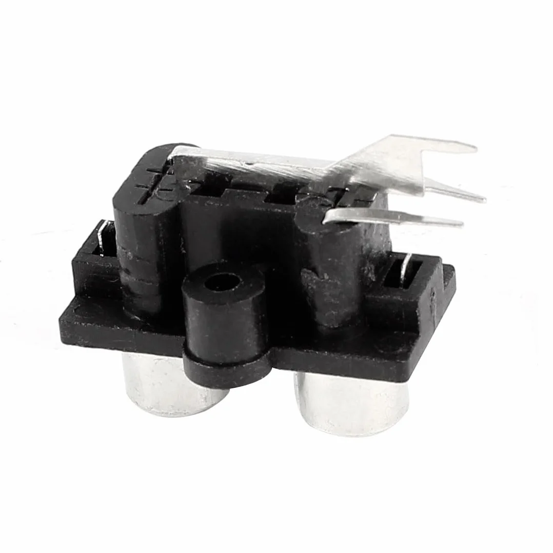 Sourcingmap® 2 x gniazdo cinch czerwone białe kątowe złącze wideo AV PCB Jack de
