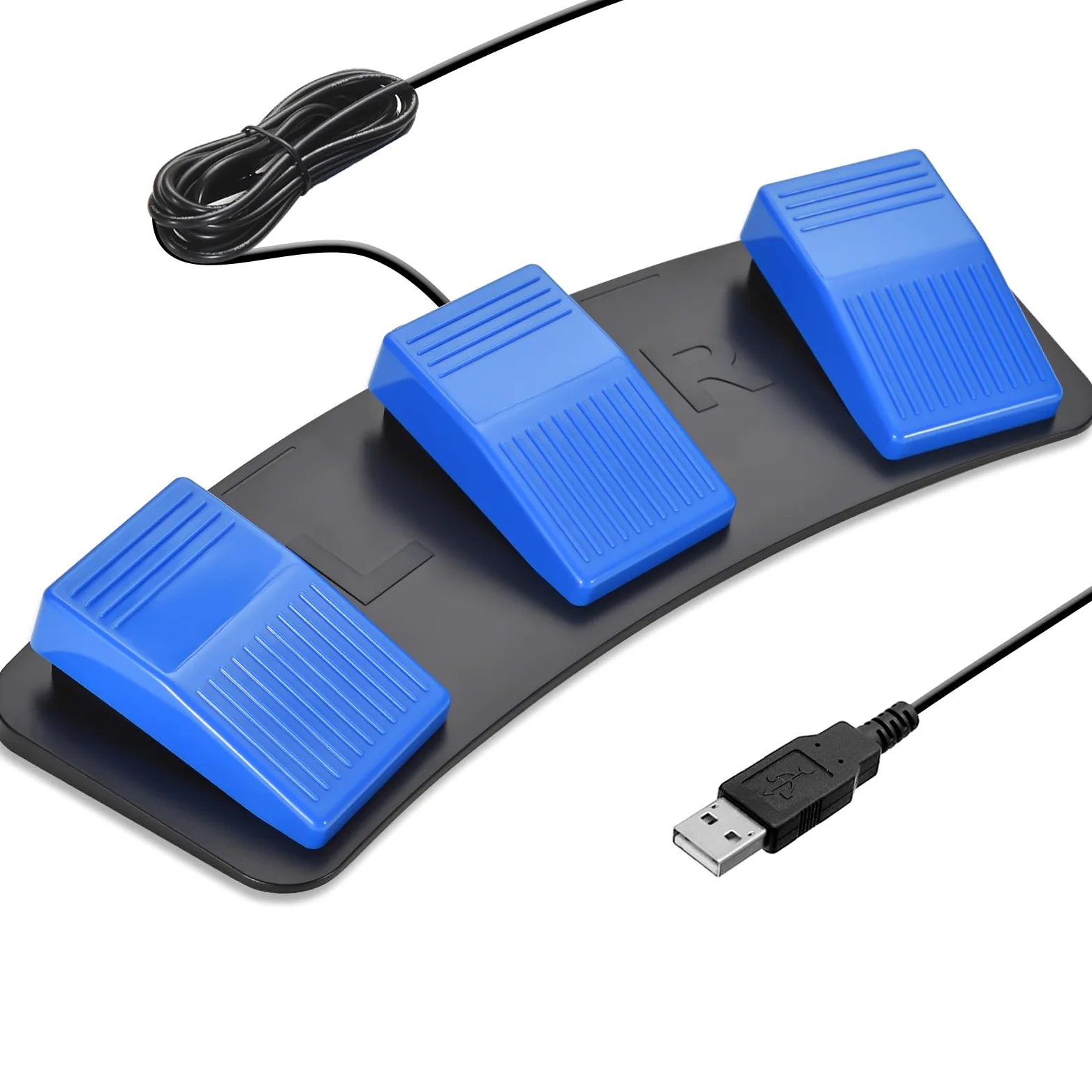 iKKEGOL USB Cyfrowy optyczny nożny, przełącznik pedału USB, sterowanie grami, 3-klawiszowy programowalny przełącznik nożny, klawiatura myszy do gier, transkrypcja iKKEGOL (potrójny)