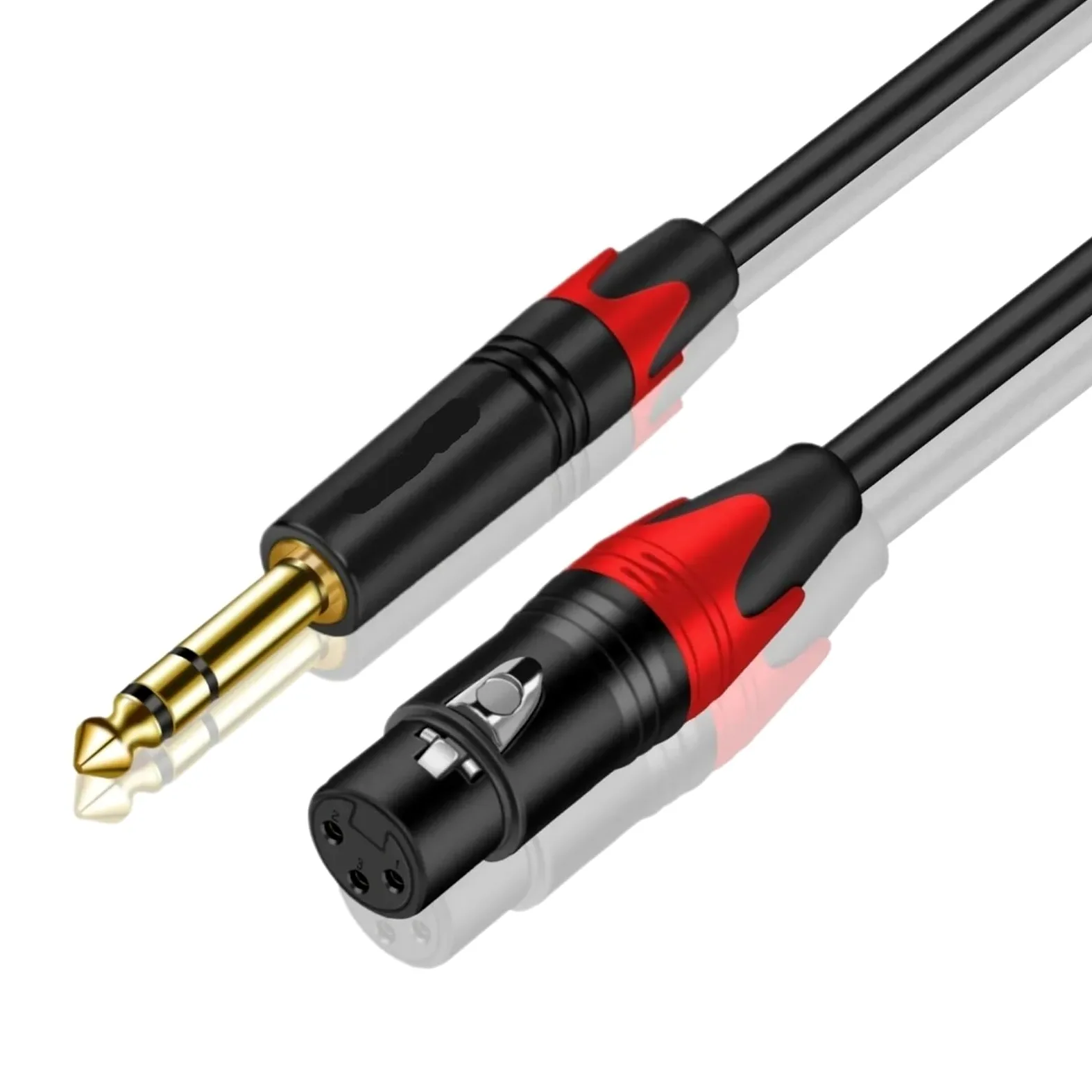 6.35mm to XLR Kabel mikrofonowy, męski kondensator audio na męski XLR 1/4 cala dla wzmacniacza miksera, mikrofon, głośnik gitarowy (6,5 TRS Mic Cable(F),12m)