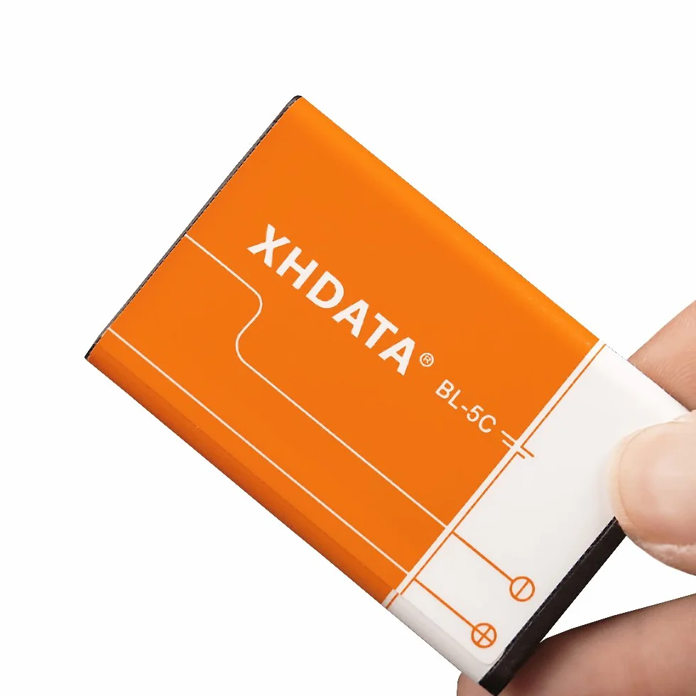 XHDATA Akumulator BL-5C 3,7 V 1500 mAh do radia 2 sztuki pomarańczowy