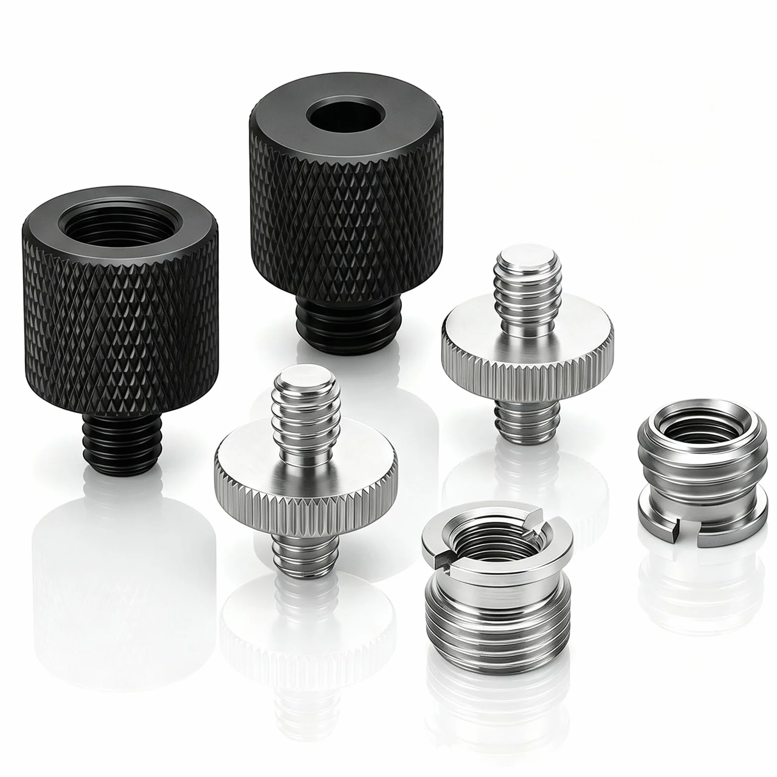 6 sztuk adapter śrubowy do statywu, uniwersalny adapter statywu, gwint 1/4 na 3/8 cala, do statywów aparatowych, statywów mikrofonowych, statywów lampowych