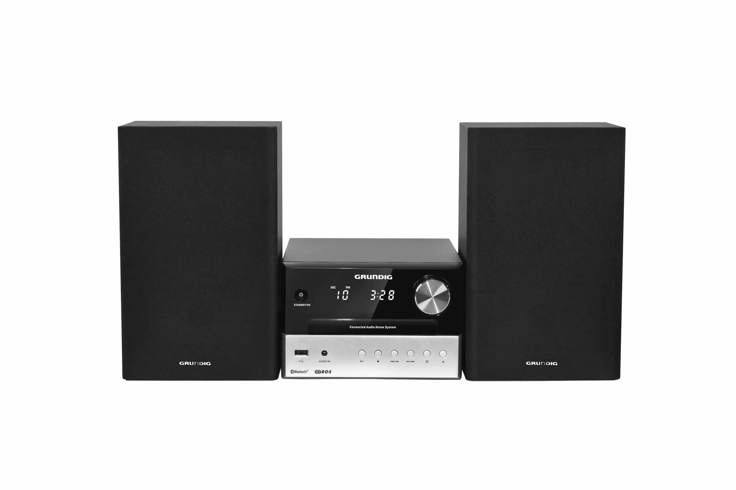 Grundig CMS 3000 BT DAB HiFi System, Czarny, 24.5 x 24.5 x 12 cm