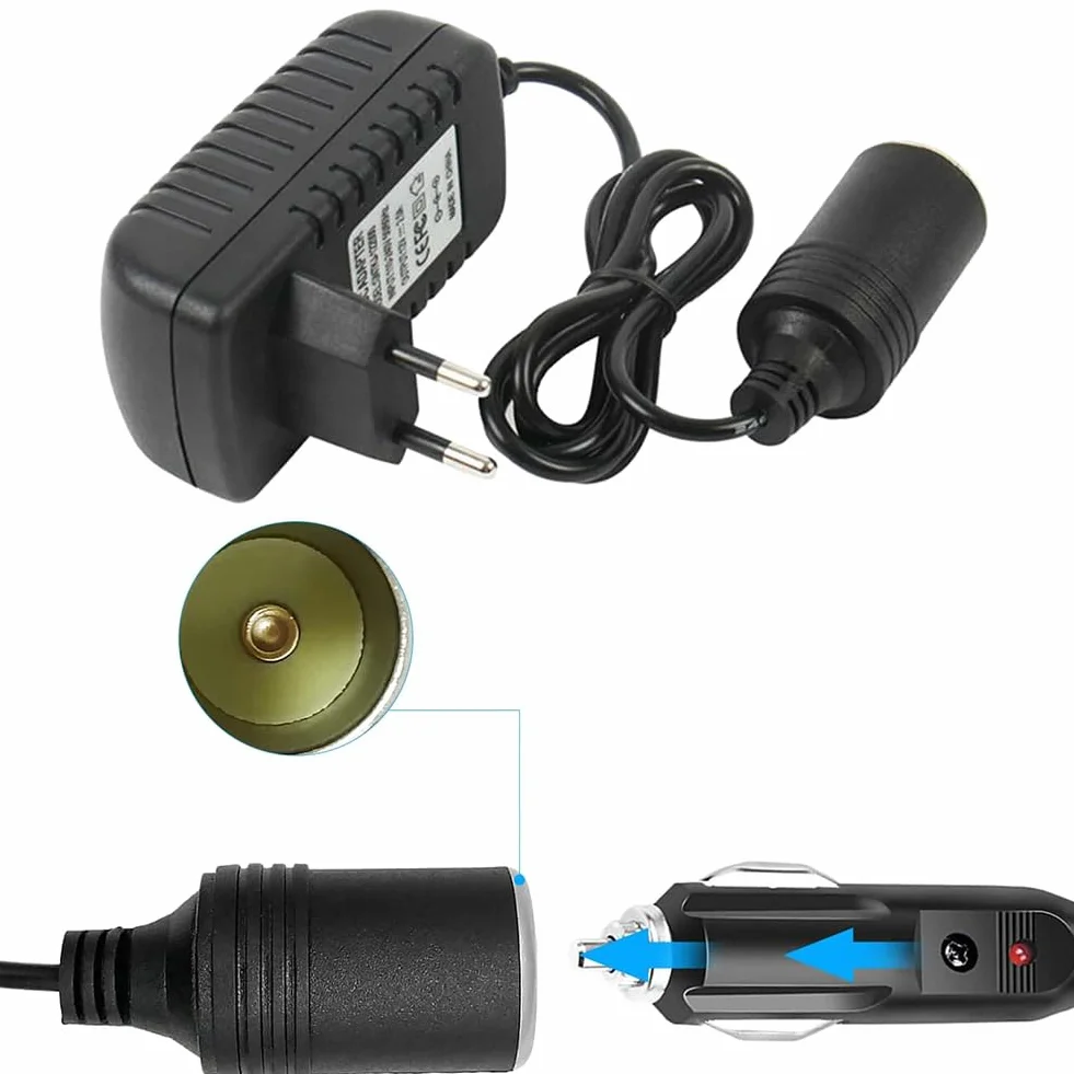 Adapter samochodowy, zasilacz sieciowy, gniazdo zapalniczki samochodowej, 12 V/2 A