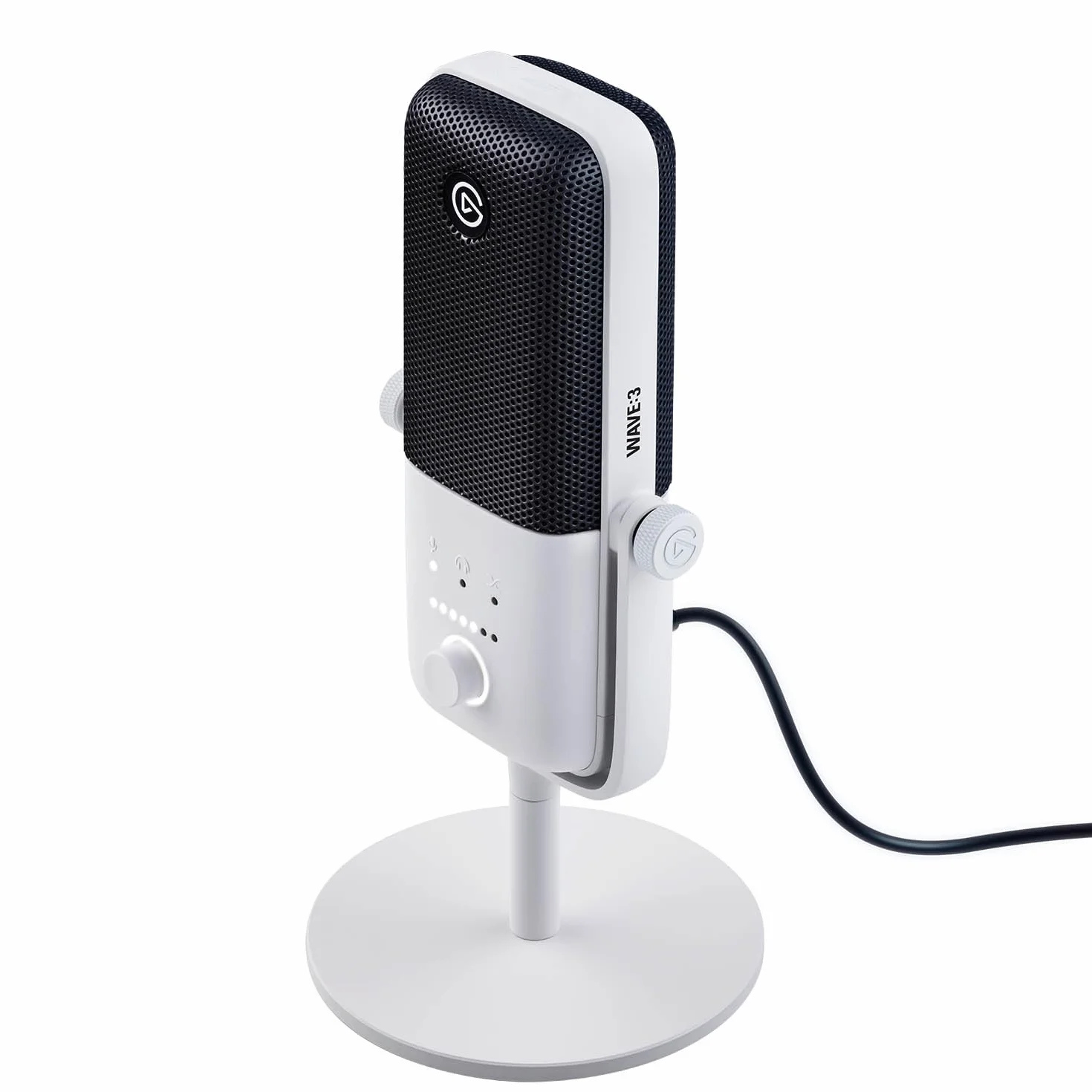 Elgato Wave:3 White, mikrofon USB premium do strumieniowania, gier i biura domowego