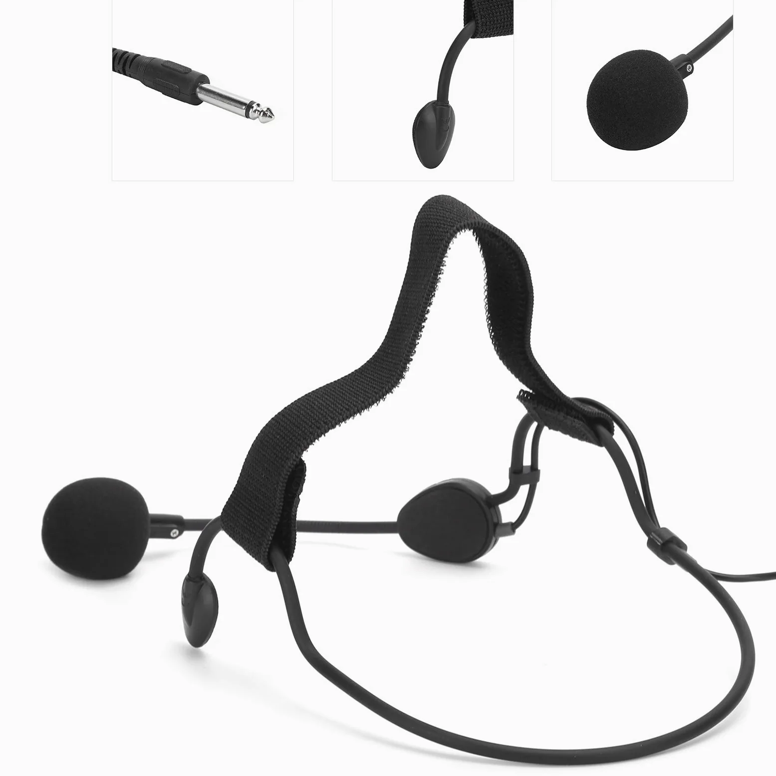 Mikrofon Earhook 6,35 mm, bardzo czuły mikrofon z redukcją szumów, Dynamic Directional Portable do instrumentów muzycznych