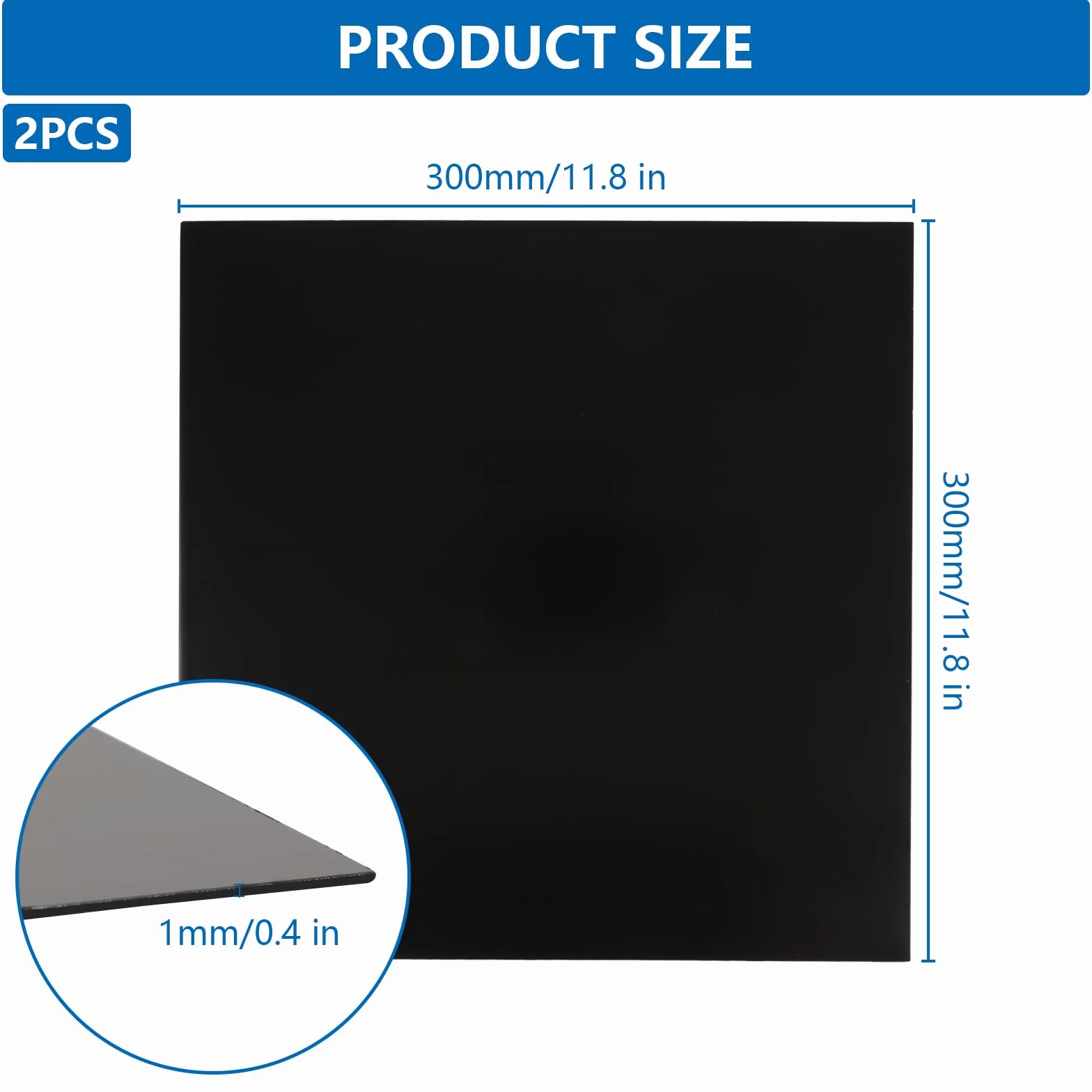 2 aluminiowe płyty kompozytowe, czarne płyty aluminiowe, 30 x 30 cm, płyty kompozytowe aluminiowe, odporne na warunki atmosferyczne, do modelarstwa, targów, dla majsterkowiczów, sitodruku