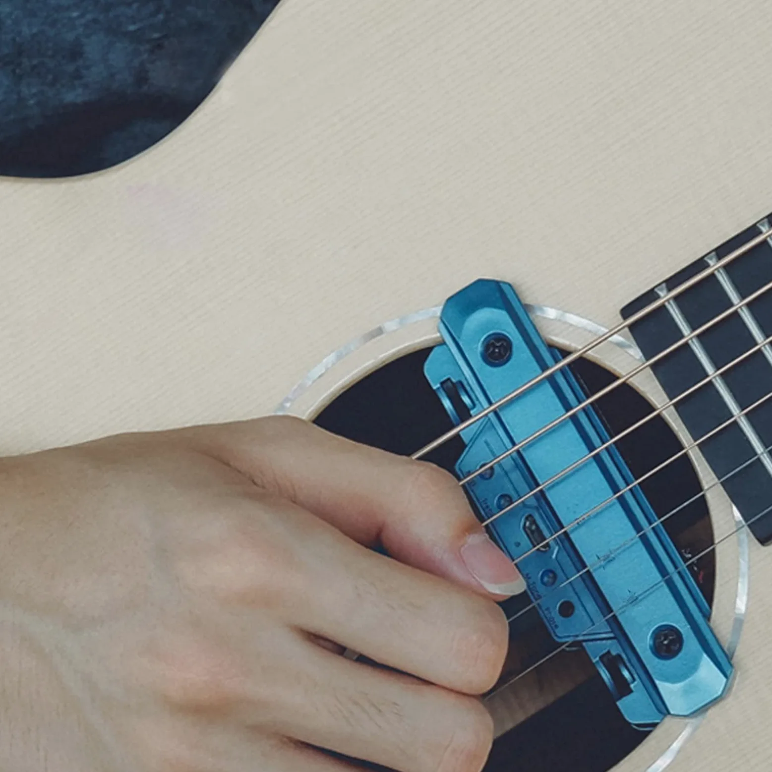 TSTS Gitara Pickup Preamp Soundhole Pickup Z Akcesoriami Control Volume & Tone Do Gitary Akustycznej Odbiór przedwzmacniacza gitary akustycznej (Color : Blue)