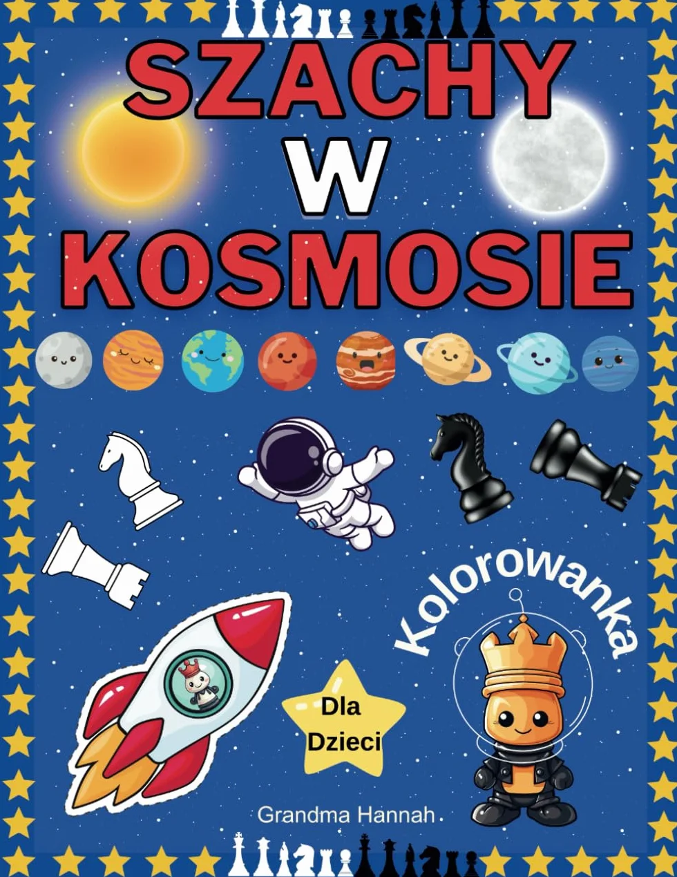 Szachy w kosmosie.: Kolorowanka dla dzieci.