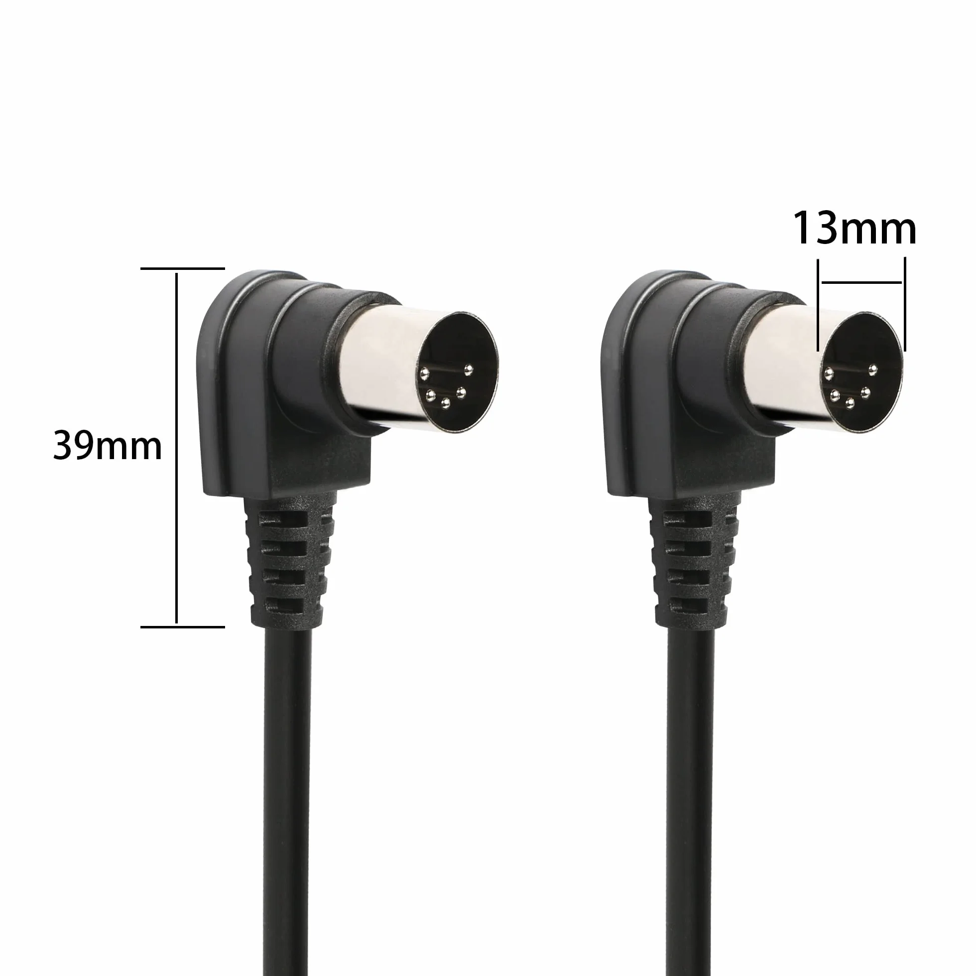 GINTOOYUN Kabel MIDI DIN 5-pinowy pod kątem prostym, kąt prosty 90 stopni, 5-pinowy DIN męski pod kątem prostym 90 stopni, męski kabel audio MIDI do miksera muzyki, urządzenia MIDI itp. (3 m)