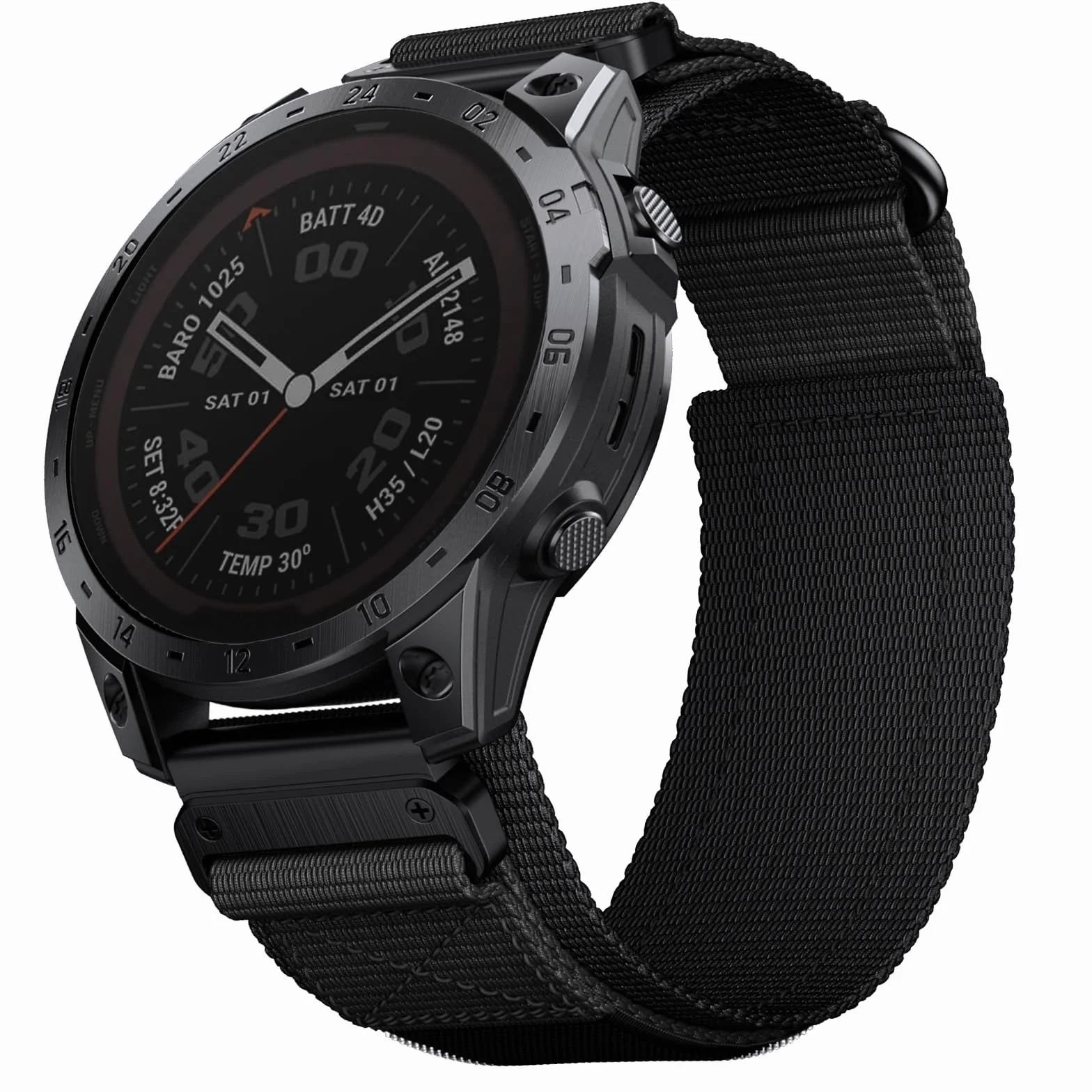 YOOSIDE taktyczna nylonowa bransoletka do zegarka Garmin Fenix 7X / Fenix 6X / Fenix 5X / Enduro 2, QuickFit, 26 mm, pleciony nylonowy pasek na nadgarstek do Tactix 7 Pro, Descent Mk2, QuickFit 26mm
