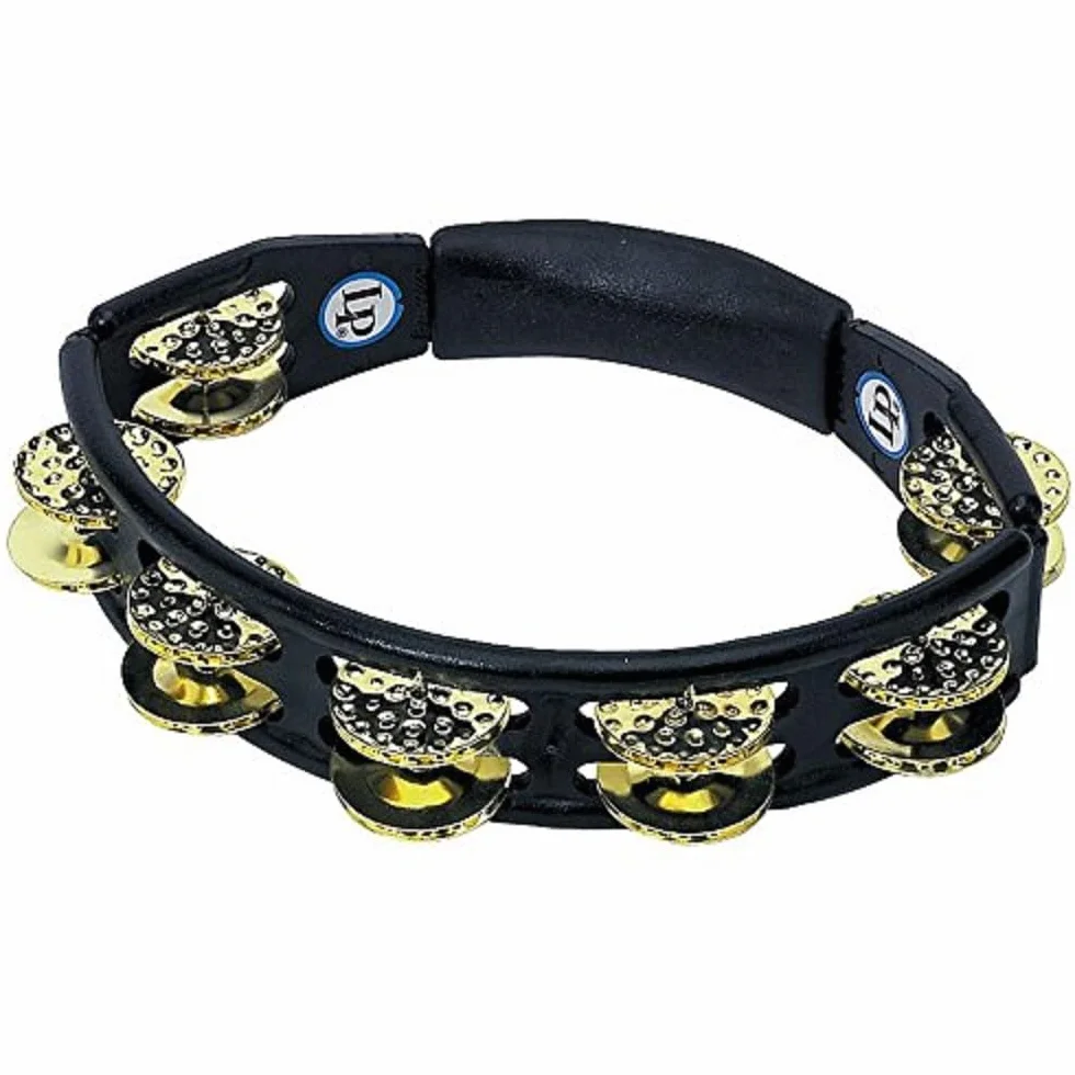LP Latin Percussion LP861508 ręczne przyciemniane mosiężne dżingle cyclops tamburyn - czarny