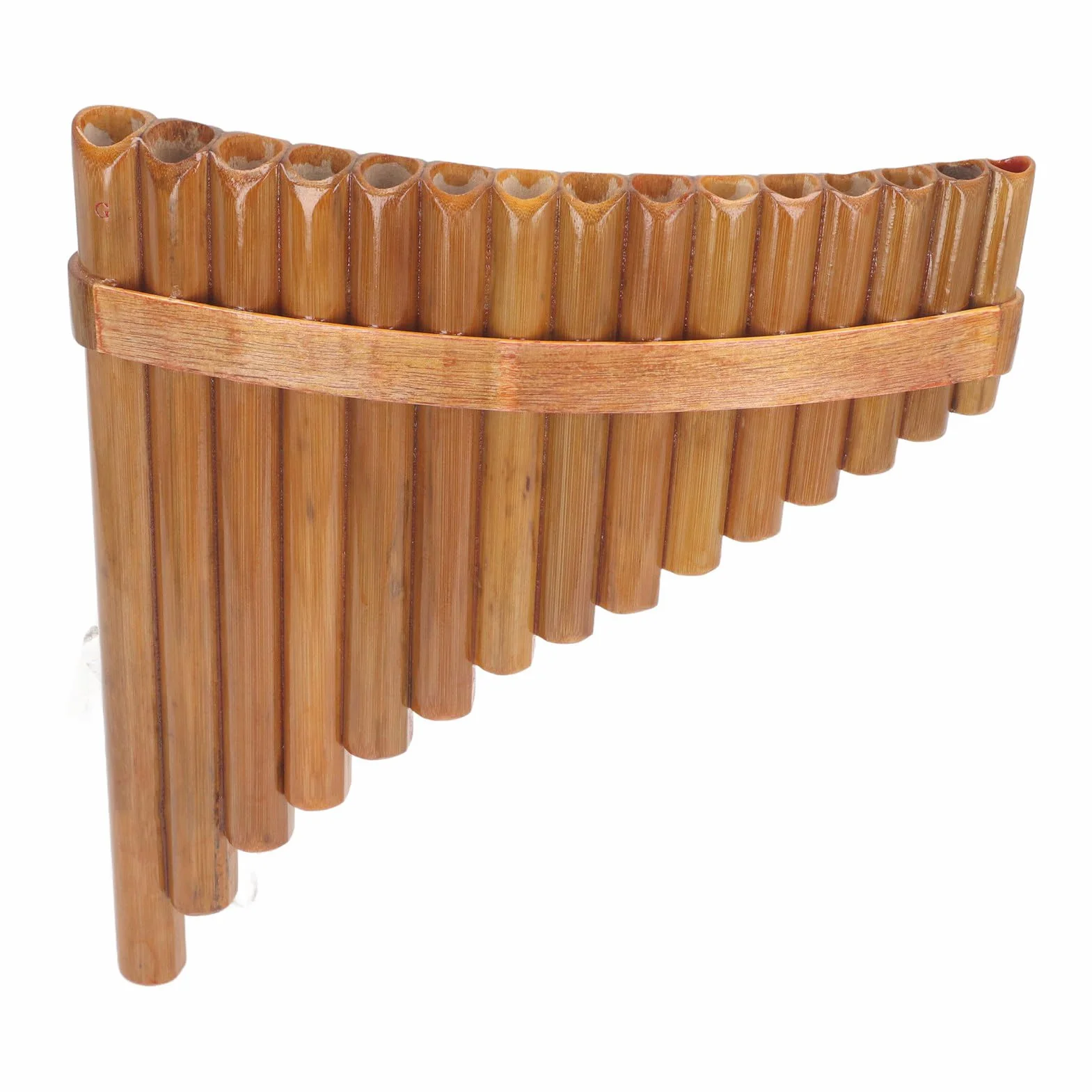 Flet Pana, 15 Piszczałek Instrument Pan Pipe Klucz G dla Początkujących Nauka Nauczania z instrukcją Obsługi Torba do Przenoszenia, Ustnik i Długie Piszczałki Tradycyjny Chiński