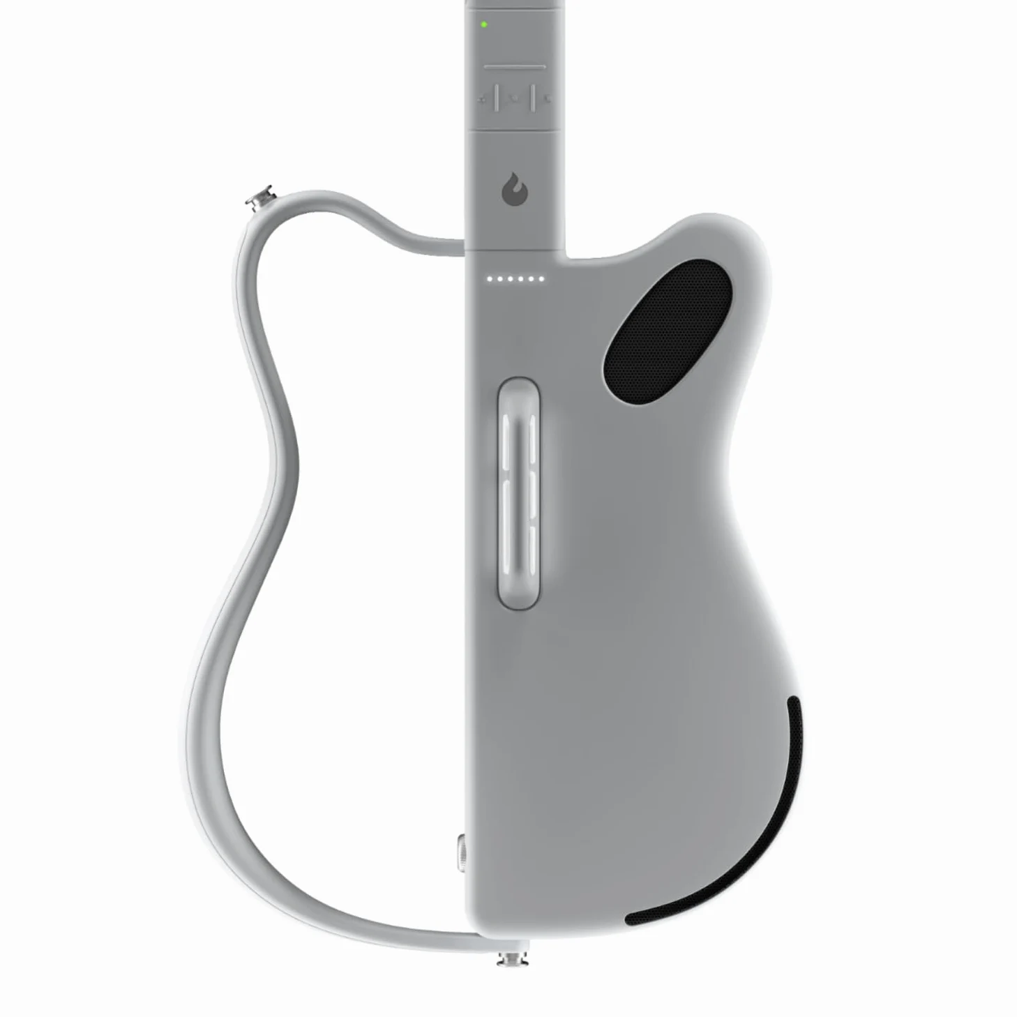 LAVA GENIE Smart gitara bezstrunowa, bez strun, setki ustawień instrumentów, wbudowany głośnik, składana, zdejmowana, biała, 30,5 cala