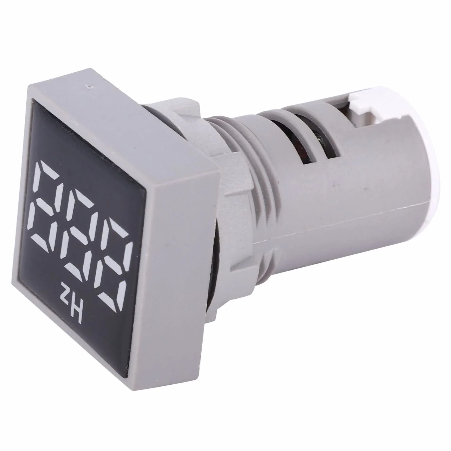 AC100~380V 20~75Hz Quadratische Digitalanzeige LED-Anzeige Lichtfrequenzmesser Elektrizität Hertz-Anzeige Messgerät(White)