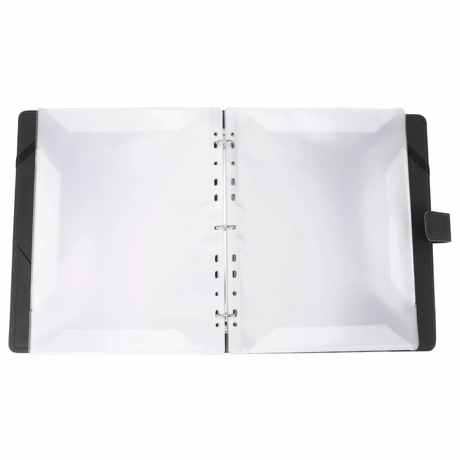 Przenośna Teczka na Nuty A4 ze Skóry PU, PVC - z Numerami Stron dla Chóru Orkiestrowego (Black)