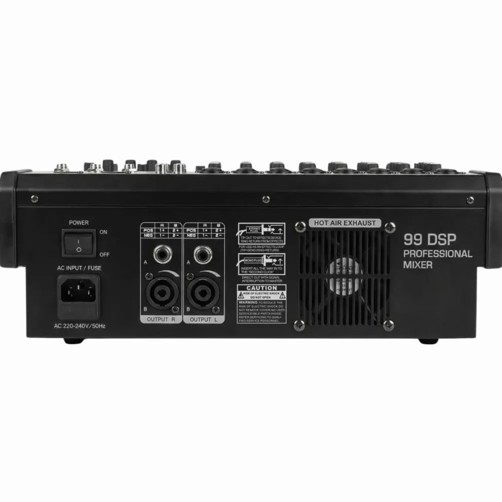 Thornton Axispower 8 mikser mocy 8 kanałów ze zintegrowanym wzmacniaczem, funkcją przesyłania strumieniowego Bluetooth i odtwarzaczem MP3 USB/SD
