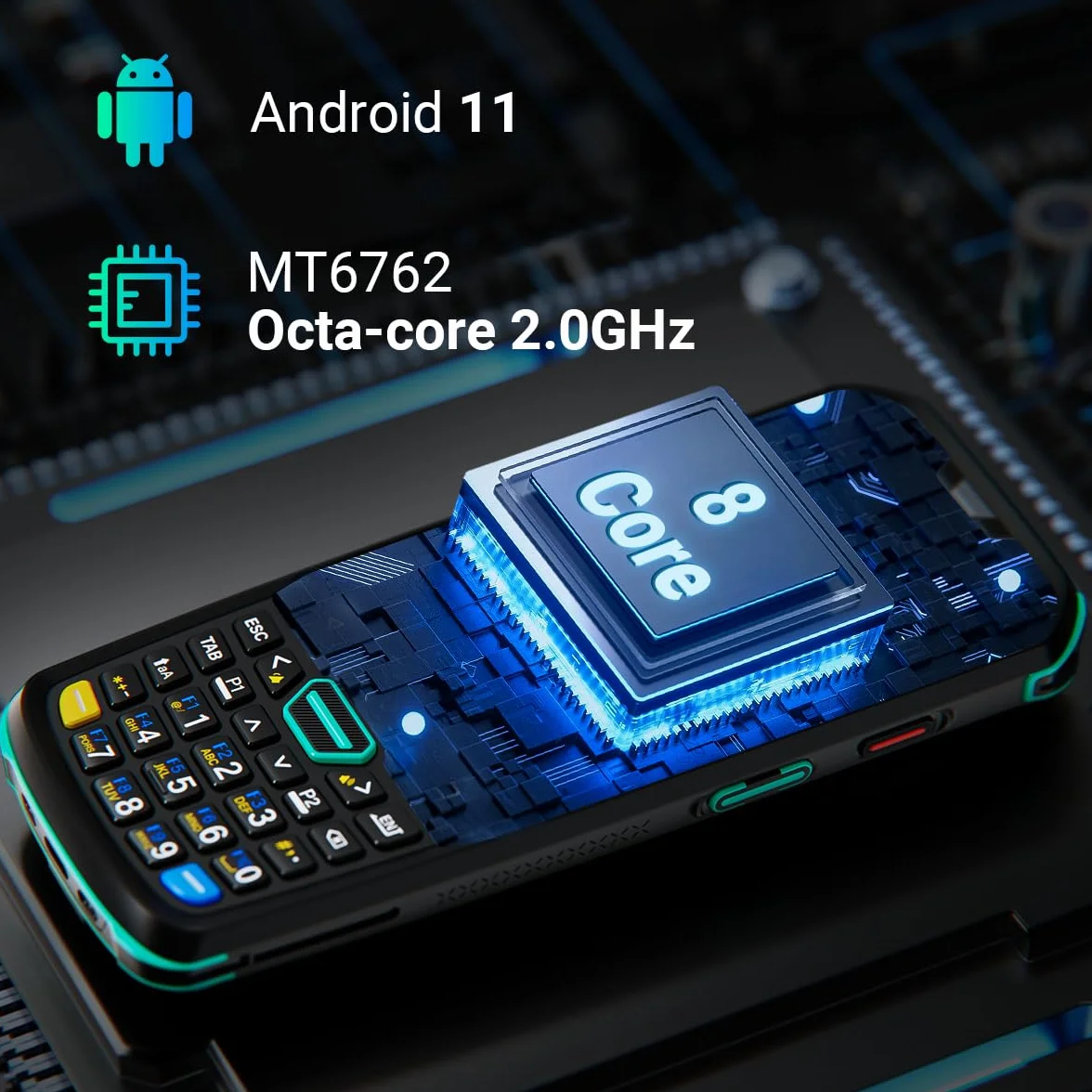 Tera Skaner kodów kreskowych z systemem Android 11 z 26 przyciskami, HS7-skaner silnika IP67, wytrzymały 4 + 64 GB, akumulator 5100 mAh, szybkie ładowanie 4", ekran dotykowy 4", mobilny terminal do