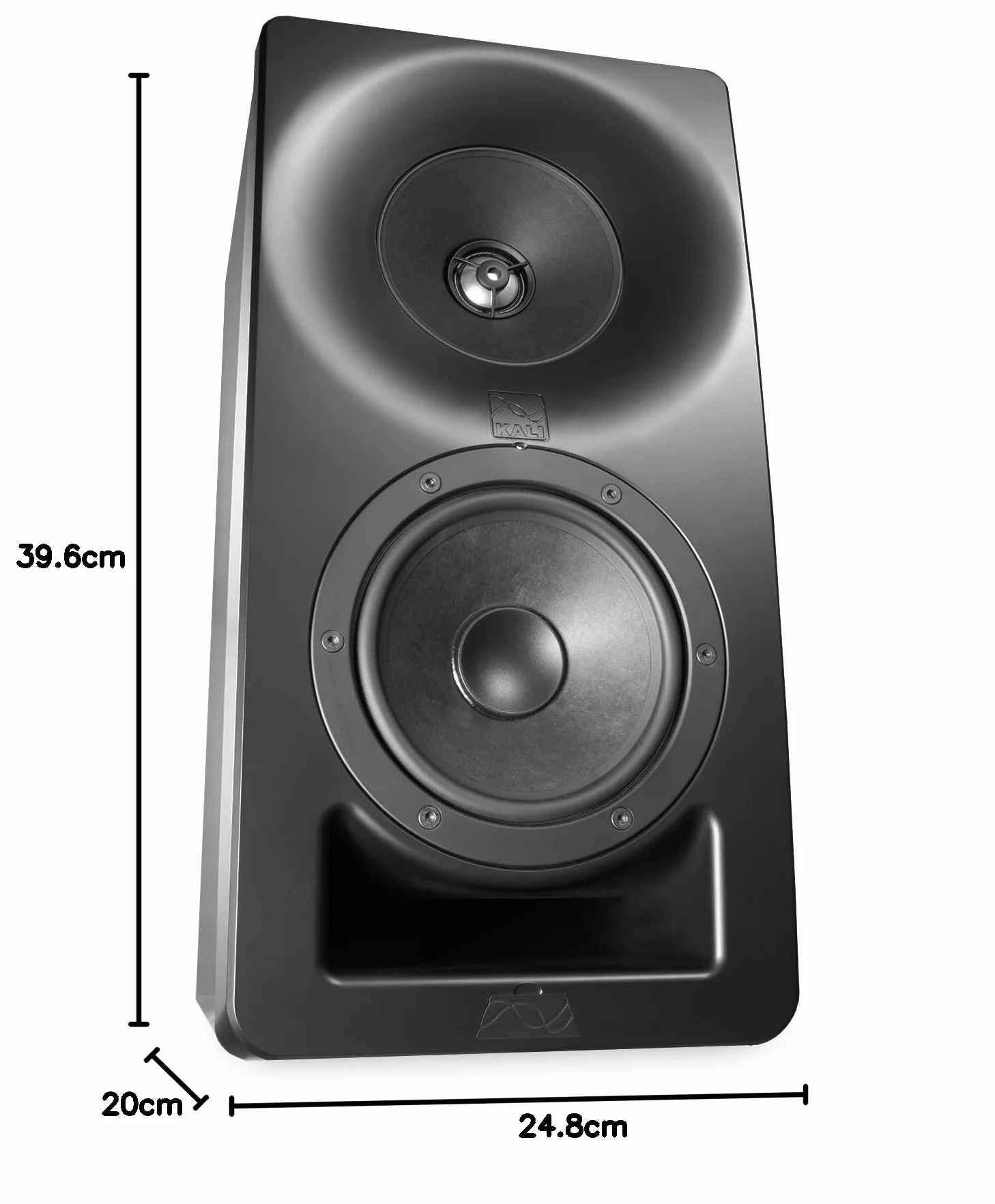 Kali Audio SM-5-C, pasywny 3-drożny monitor studyjny (wysokowydajne pudełko, 5-calowy głośnik niskotonowy, 4-calowy głośnik średniotonowy, 1-calowy metalowy głośnik wysokotonowy, profesjonalna