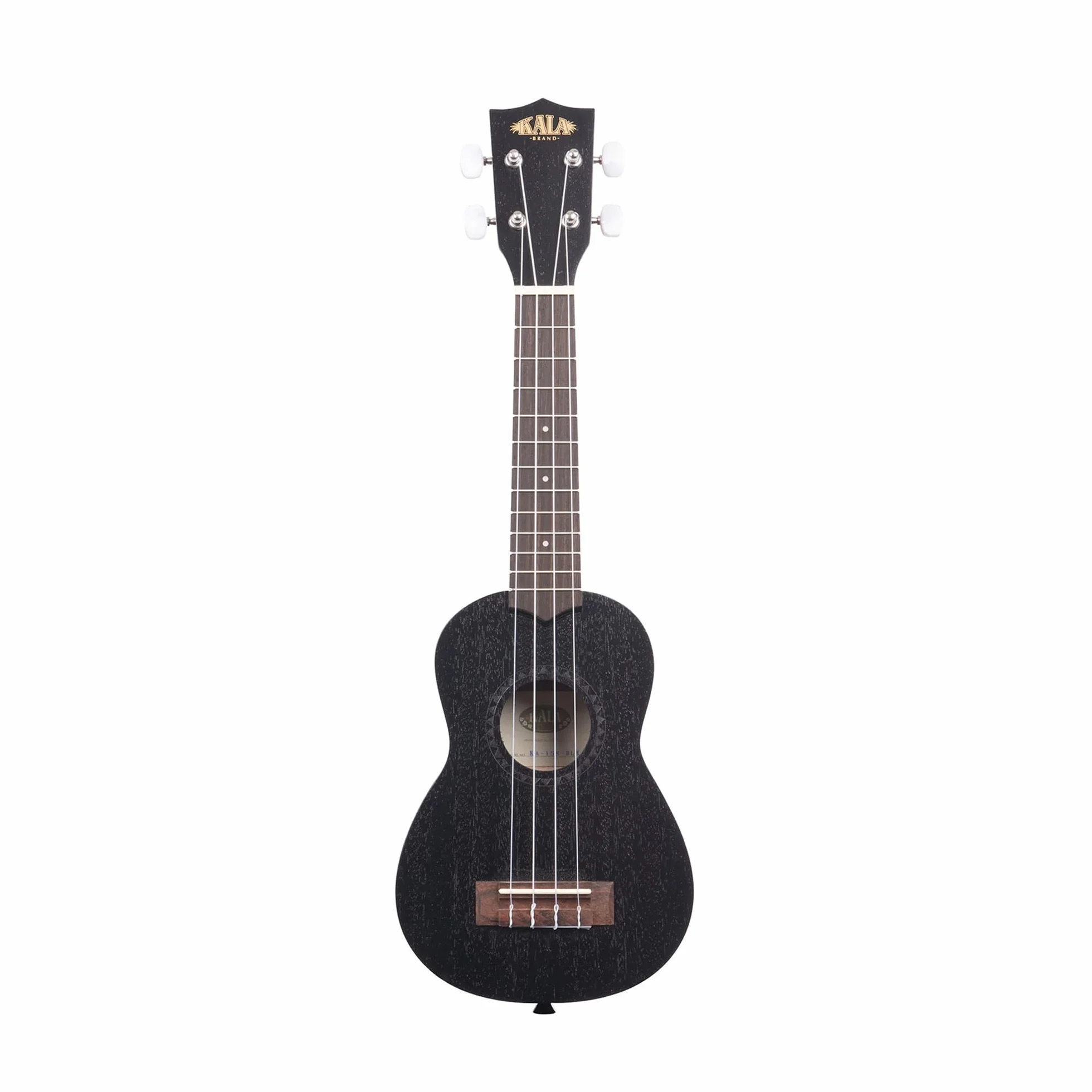 Kala Satynowe mahoniowe ukulele sopranowe, czarne (KA-15S-BLK)