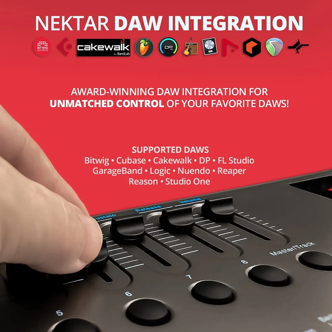 Nektar Impact LX61+ kontroler klawiatury USB MIDI z integracją DAW