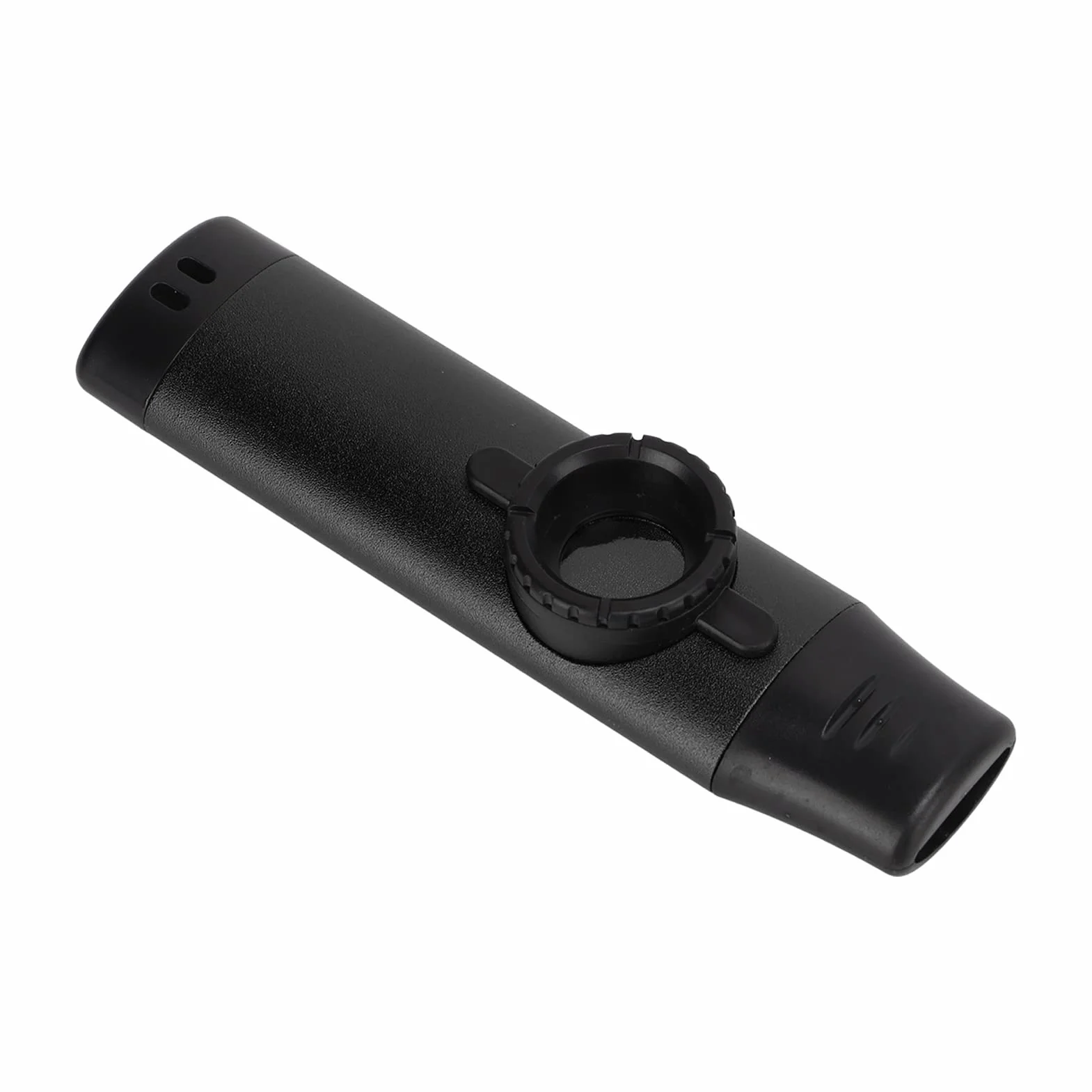 Kazoo Regulowany Ustnik z żywicy Metalowe Instrumenty Muzyczne Kazoos z Membranami Fletu ze Smyczą(Czarny)