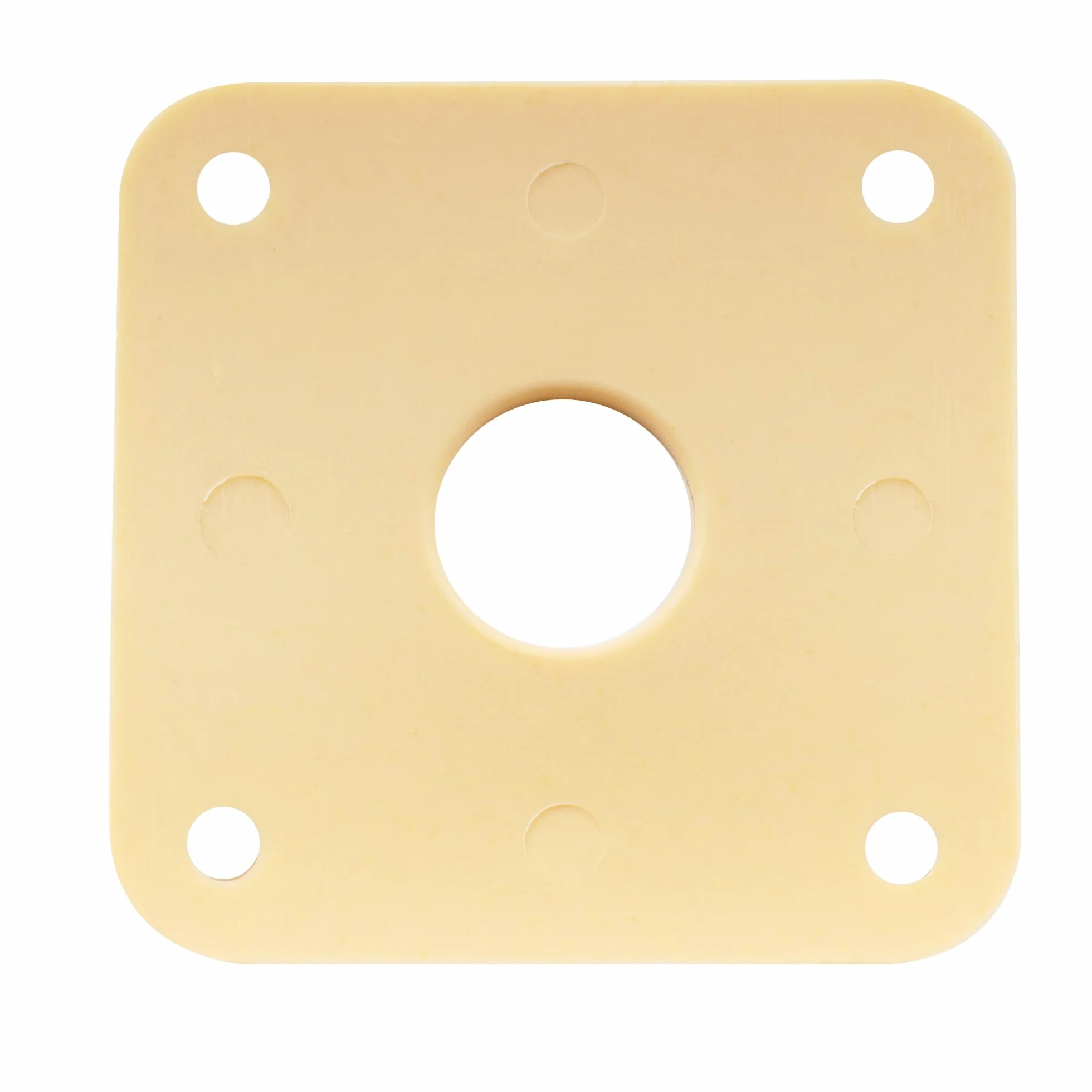 Musiclily Pro Plastikowa Zakrzywiony Płytka Gniazda Jack do Gitary USA Les Paul Epiphone Les Paul, Kremowy(2 szt.)
