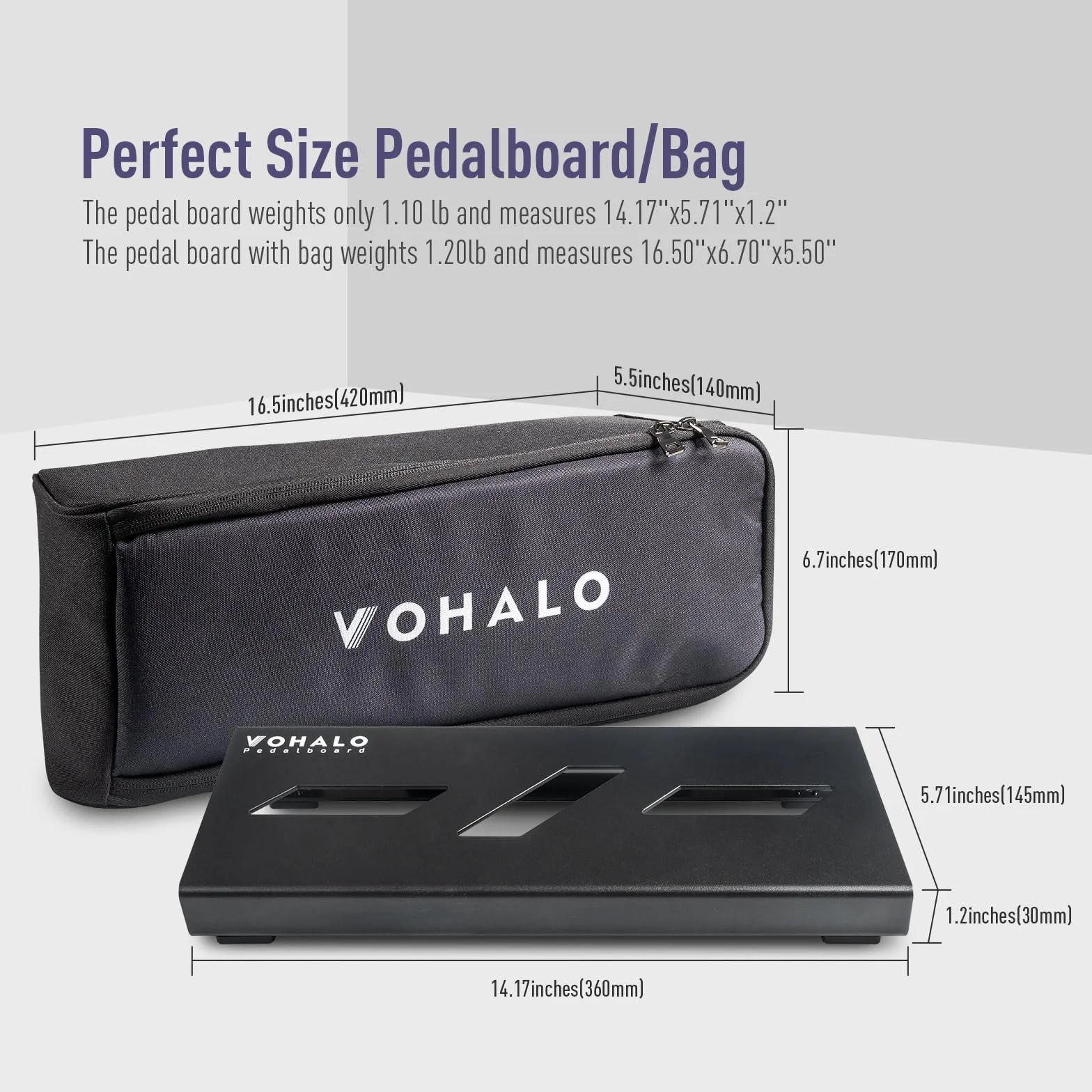 Mini tablica do pedałów gitarowych, efekty gitarowe, kompaktowy pedalboard z pedałami, taśma górska, kabel, kable krosowe, czarne (kombi tablic pedalowych)