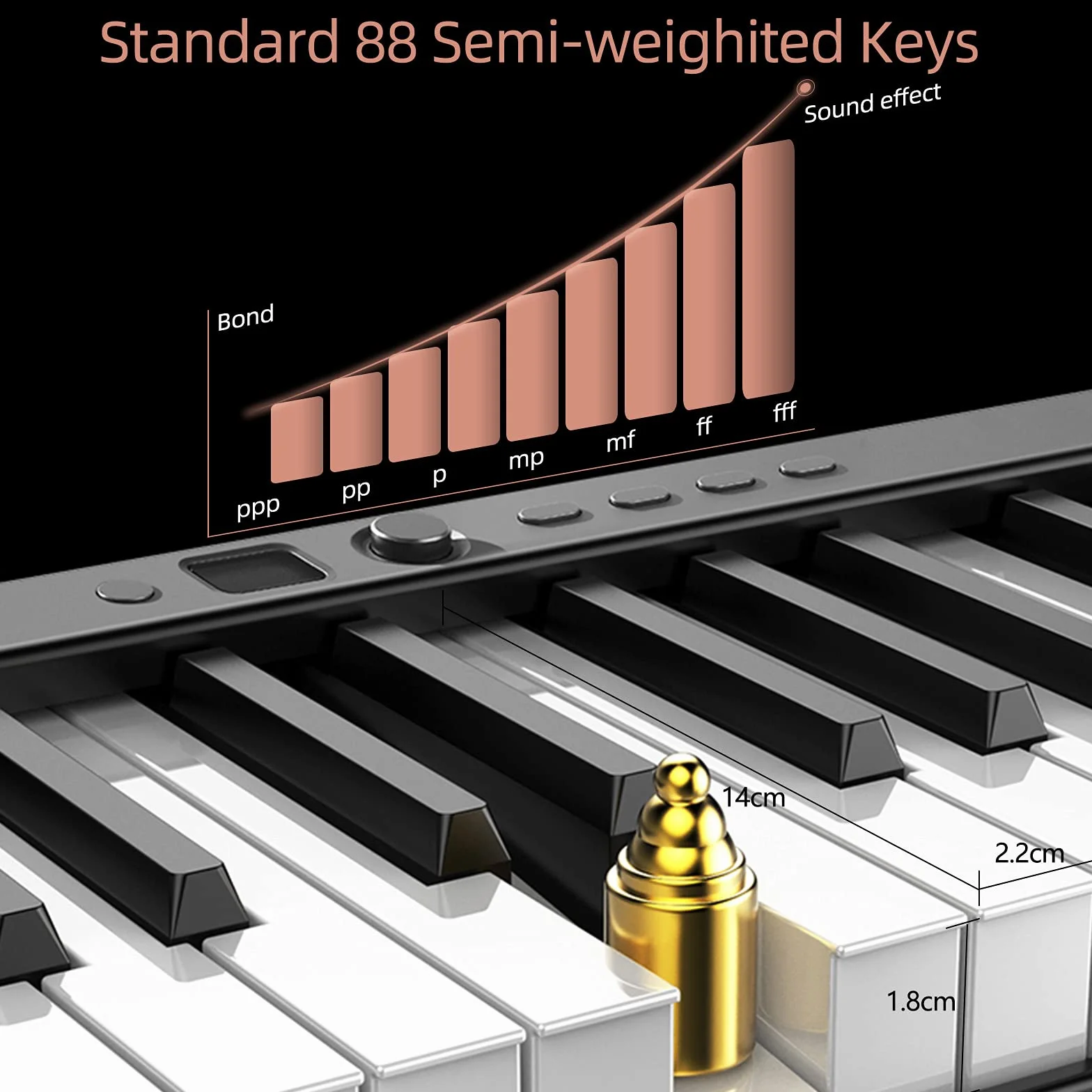 Veetop Składane pianino klawiatury, z 88 klawiszami, przenośne, pełnowymiarowe pianino elektroniczne z Bluetooth, MIDI, akumulator do wielokrotnego ładowania, składane pianino cyfrowe Geat dla początkujących, dzieci, dorosłych
