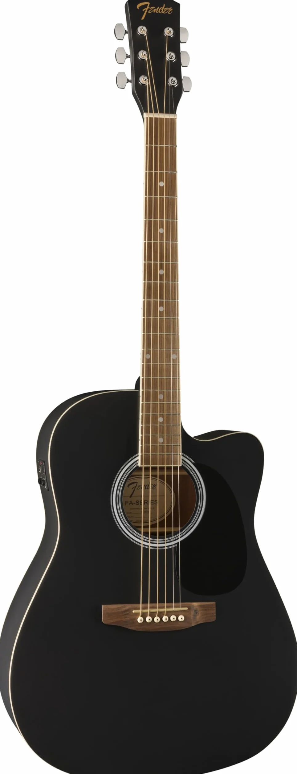 Fender FA-25CE Alternative Series Dreadnought Acoustic Electric Guitar, Beginner Guitar, with 2-Year Warranty, Includes Built-In Tuner and On-Board Volume & Tone Controls, Black