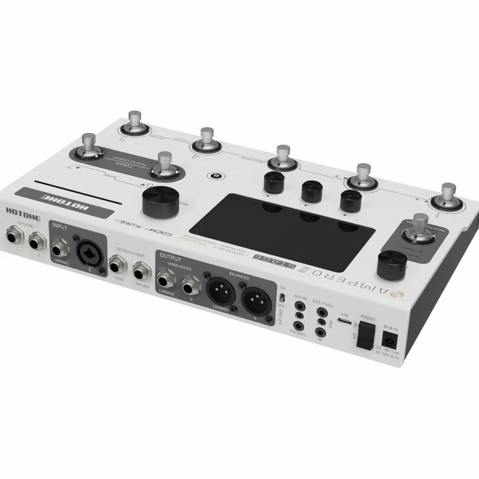 HOTONE Procesor z wieloma efektami ekran dotykowy gitara bas modelowanie MIDI I/O Stereo OTG interfejs audio