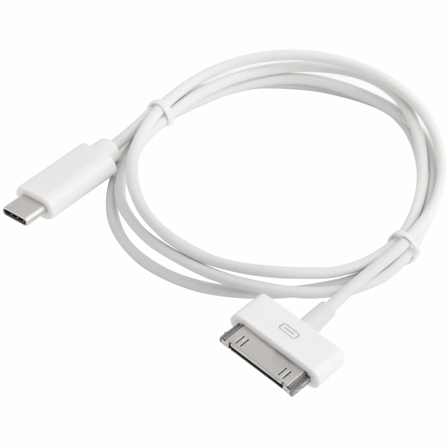 KabelDirekt – Kabel adapter 30-pin do USB-C dla iPhone, iPad, iPod – 1m (kabel danych/ladujący/synchronizacyjny USB-C do złącza Dock dla iPhone 4S/4/3G/3/1, iPad 3/2/1, iPod, biały)