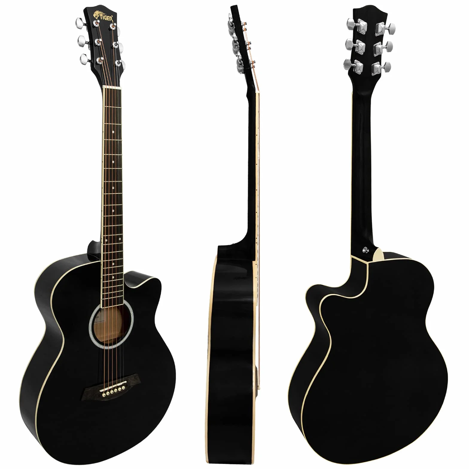 Tiger ACG3-BK Gitara Akustyczna, Czarny