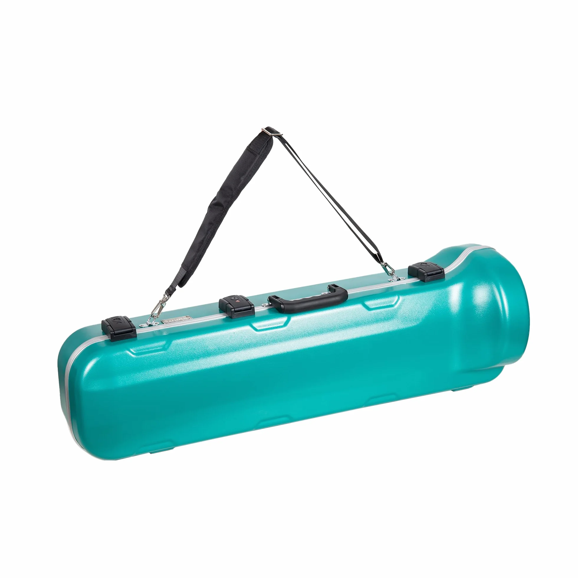 Crossrock Etui na klarnet, twarda powłoka z włókna szklanego, paski plecaka, Miętowo-zielony, Trombone, Puzon