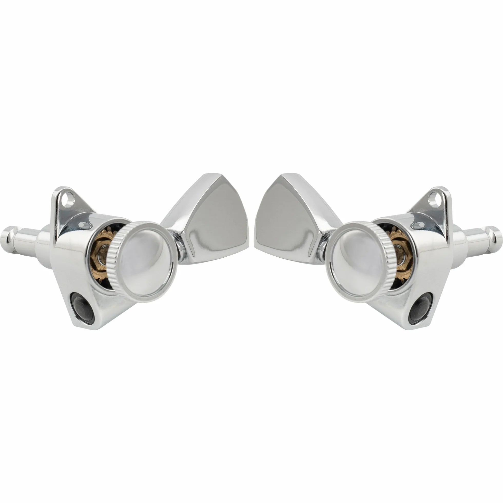 Musiclily Pro R18K 3R3L Klucze Blokowane Przełożenie 1:18 Gitaryowe Tuner Blokujące Kołki do Strojenia z Przyciski Keystone do Gitary Akustycznej Elektrycznej, Chrom