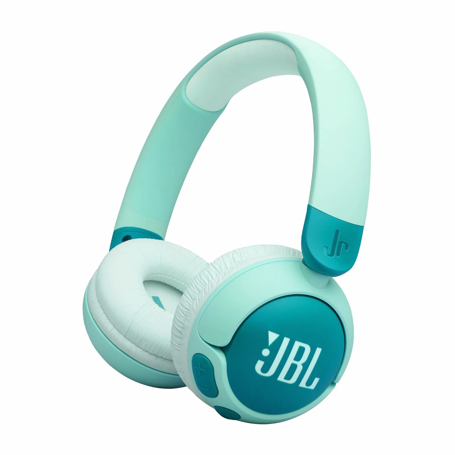 JBL Junior 320 BT Bezprzewodowe Słuchawki Nauszne z Bluetooth dla Dzieci z Wbudowanym Mikrofonem, 50 H Odtwarzania, Ograniczeniem Głośności, Łatwym Sterowaniem i Zestaw naklejek, Zielone