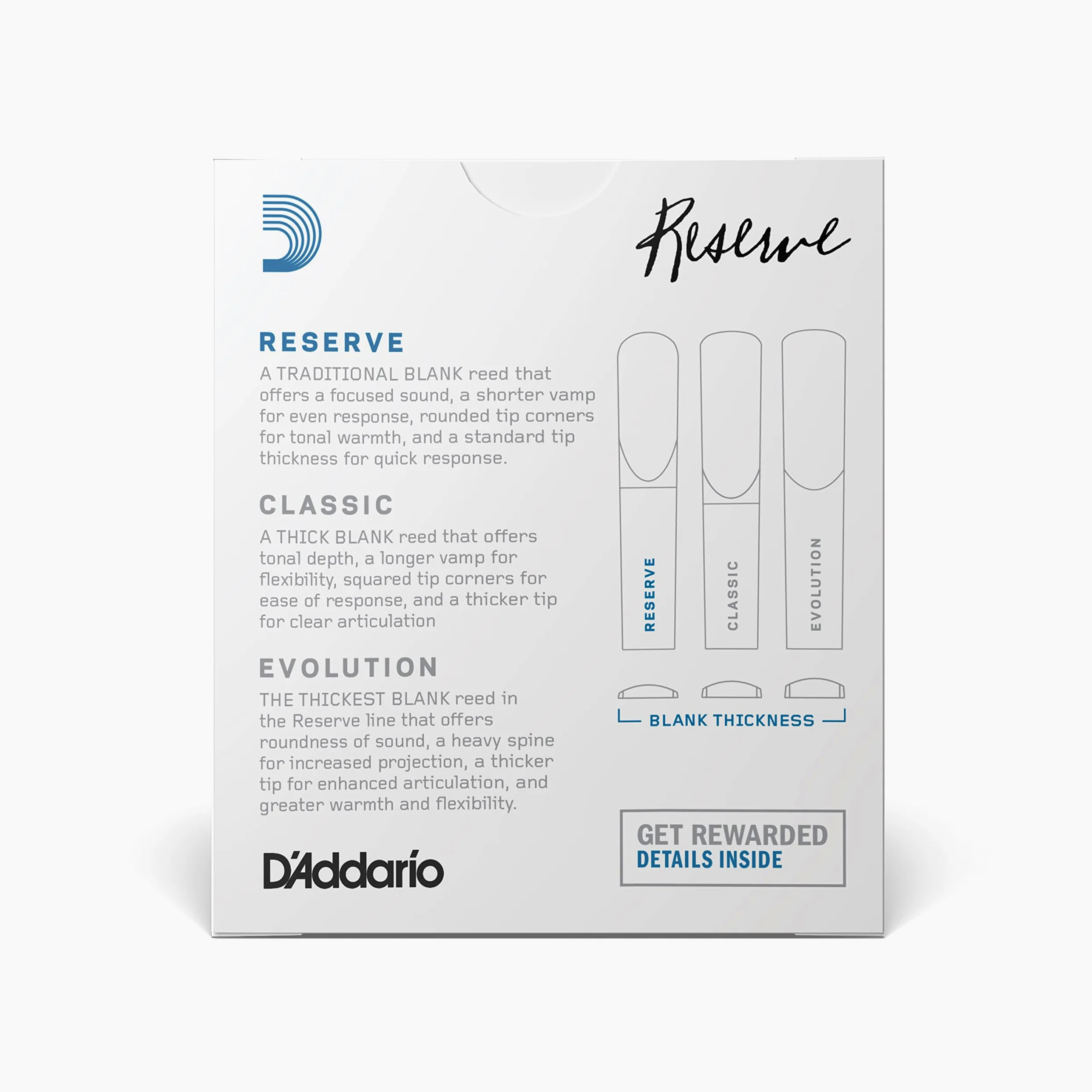 D'Addario DCR1030 Strength 3.0 Reerve Bb klarnetu (10 szt.)