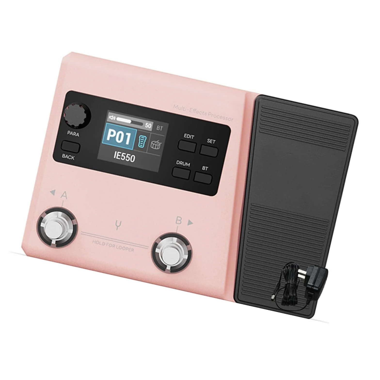 Efekty Gitarowe I Akcesoria Do Instrumentów Gitara Elektryczna Kieszonkowy Multiefekt Przenośny Automat Perkusyjny Wzmacniacz Do Nagrywania(Pink)