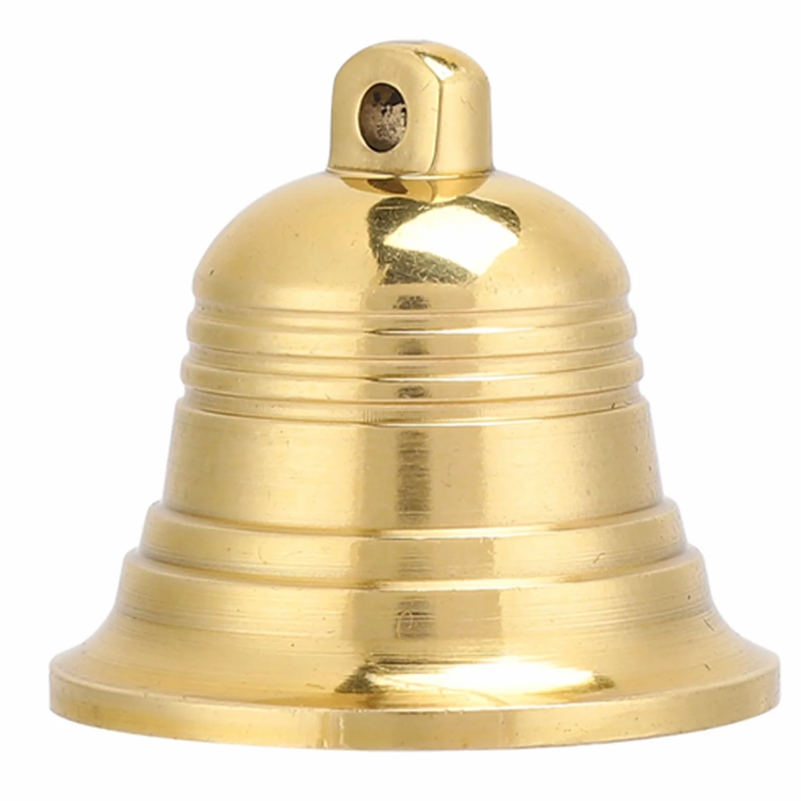 Zerodis Buddyjski dzwonek ręczny, mosiężne dzwonki, 3.9 cm, feng shui, taoistyczny, medytacja, czysty dźwięk, dzwonek wiatrowy, dekoracja domu, Złoty, Retro